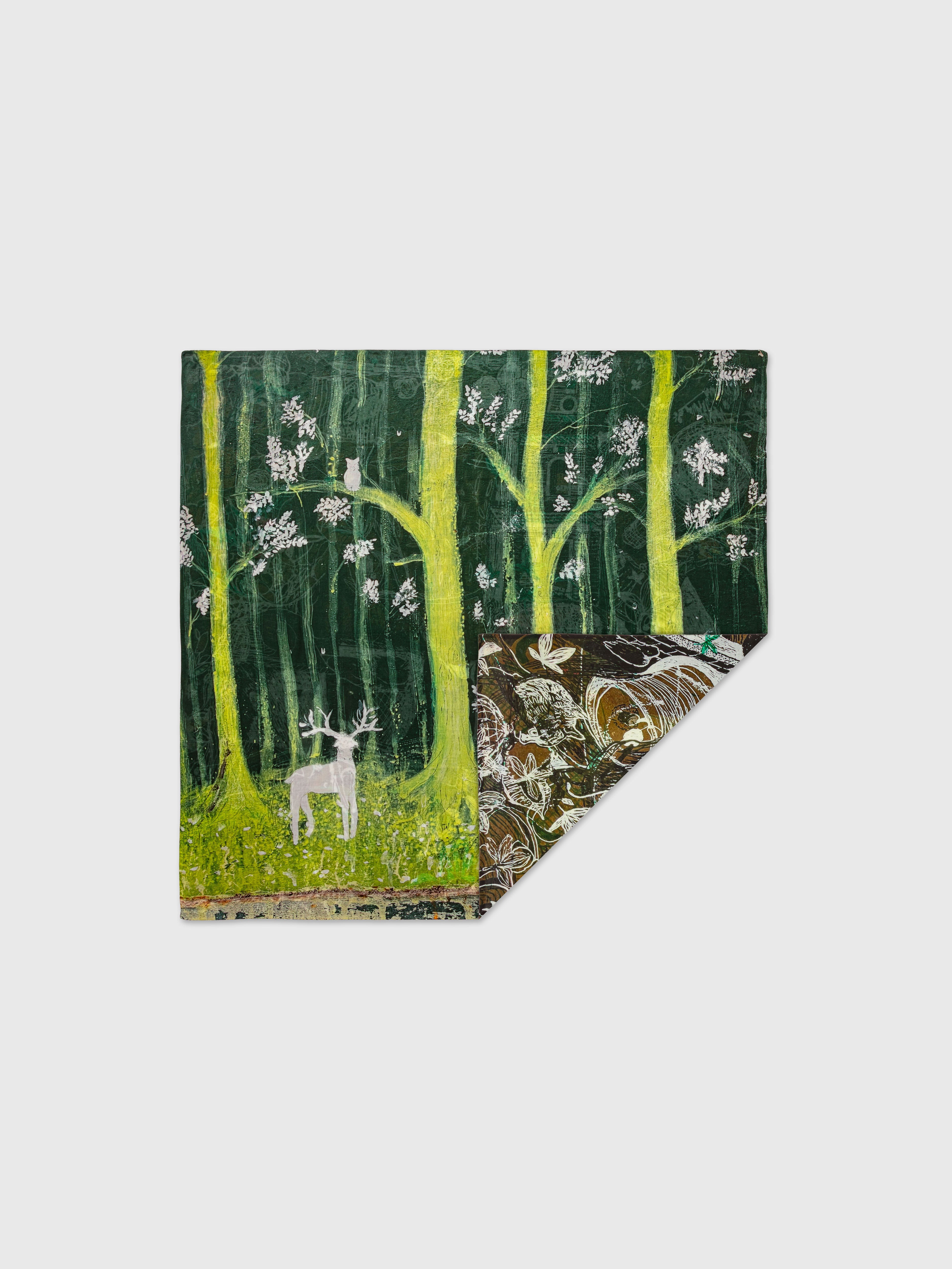 Talking Walls Ava Woods - Scratch Double face square scarf woods scratch