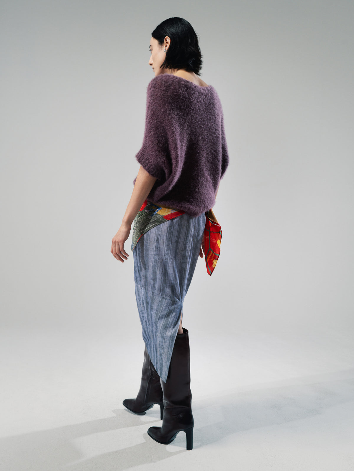 Talking Walls Caro Fray Corduroy pencil skirt fray
