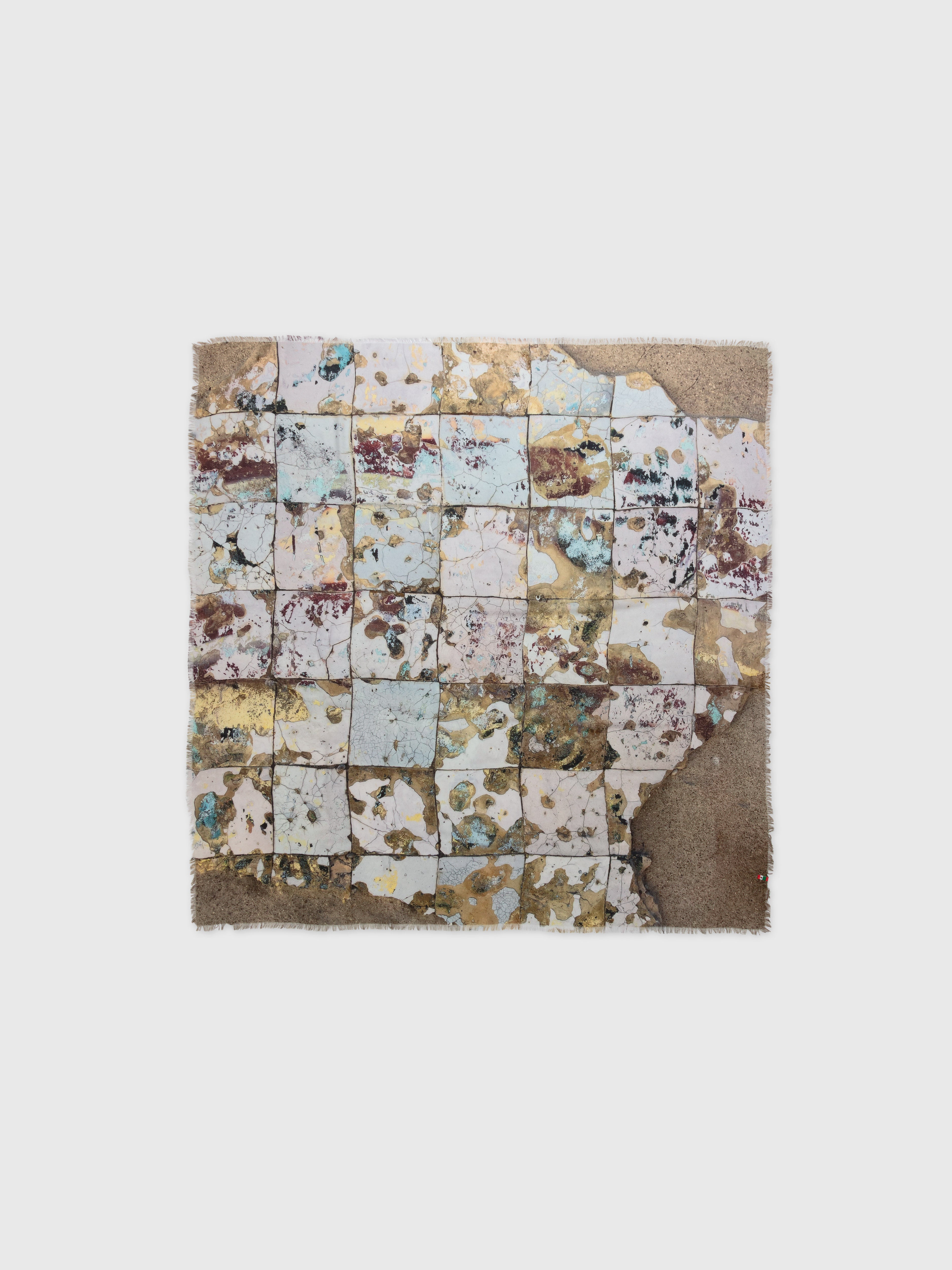 Talking Walls Ela Frost Single face square scarf frost