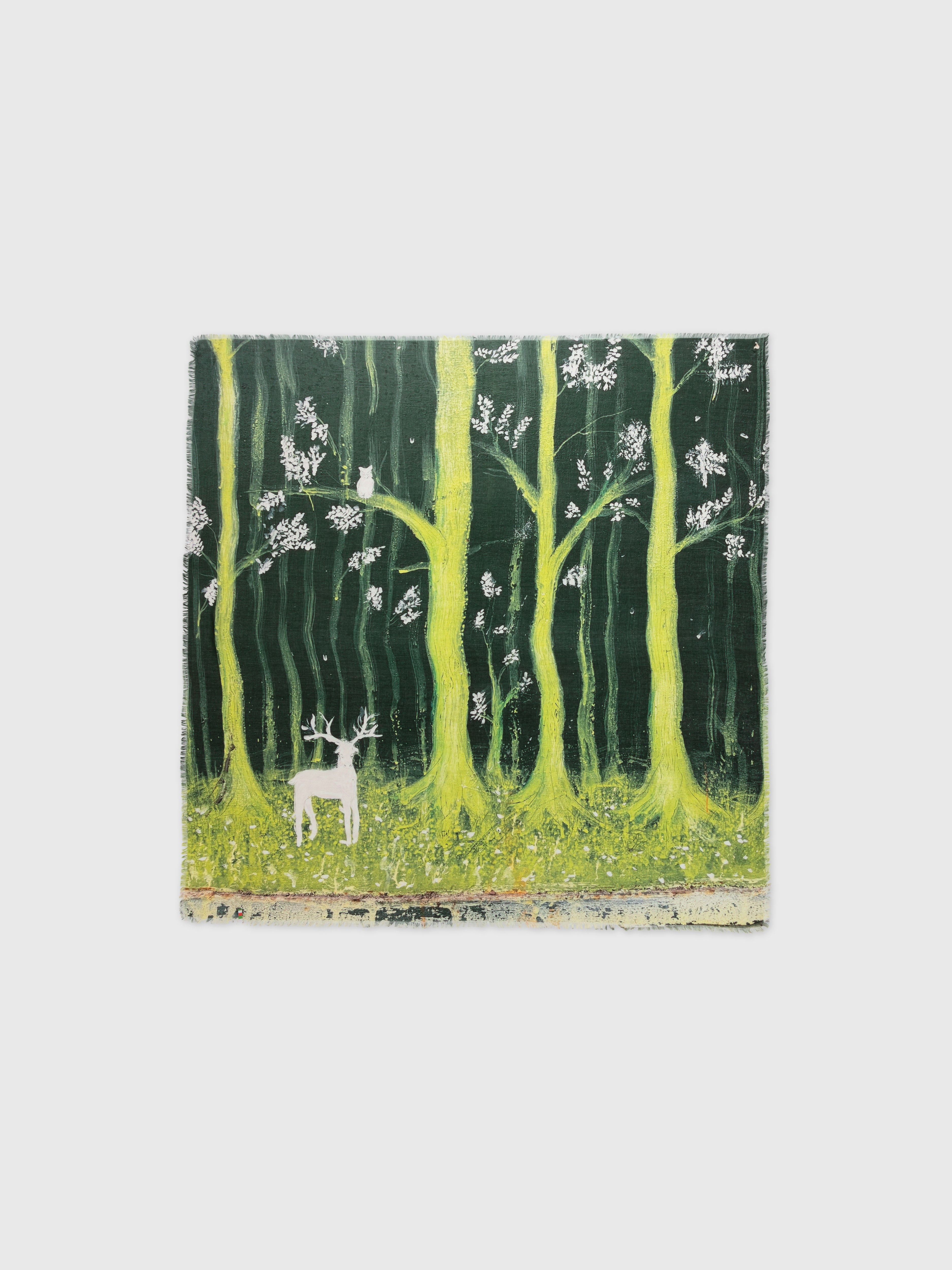 Talking Walls Ela Woods Single face square scarf woods