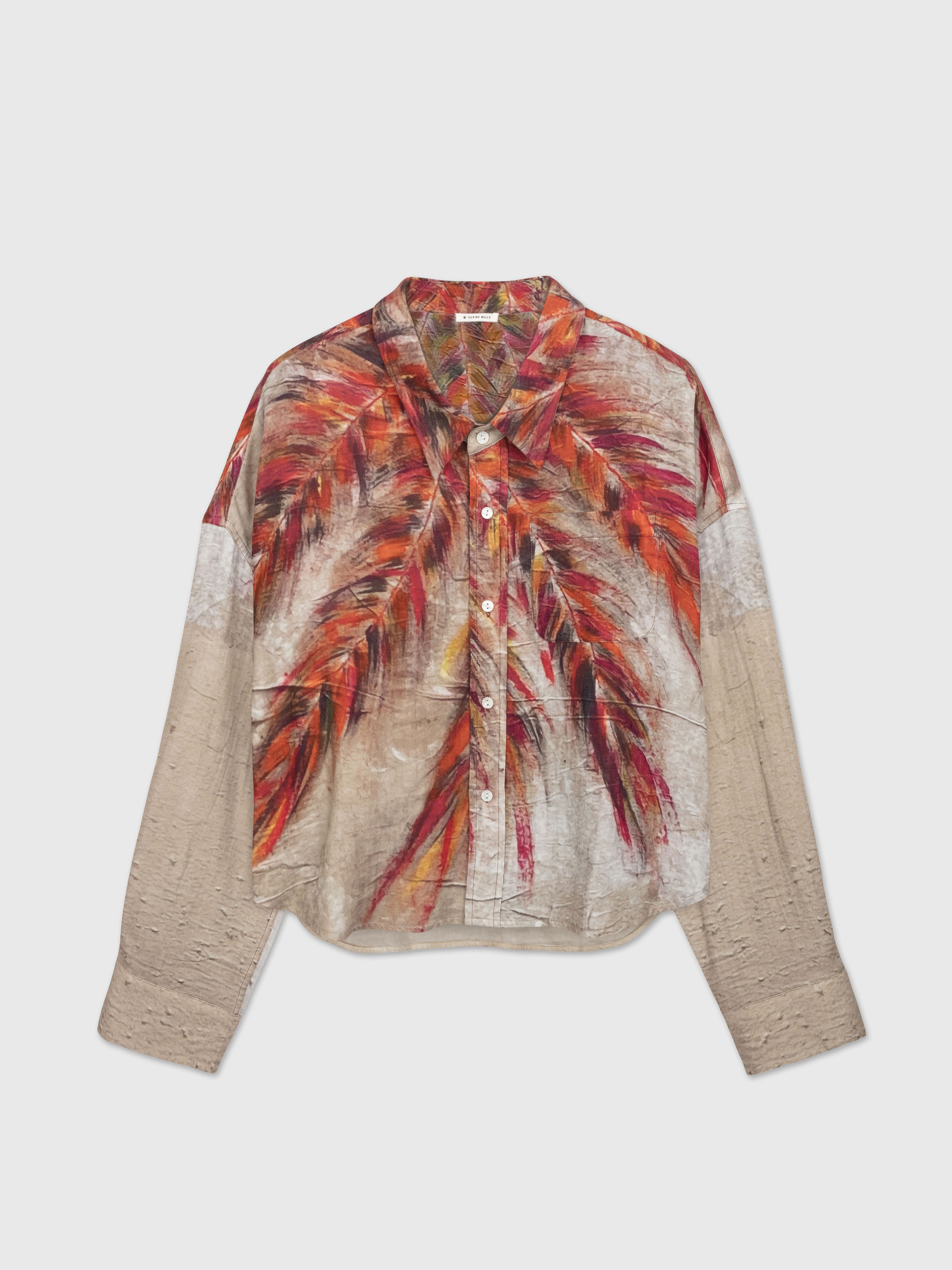 Talking Walls Hélène White Horses Relaxed flannel shirt white horses