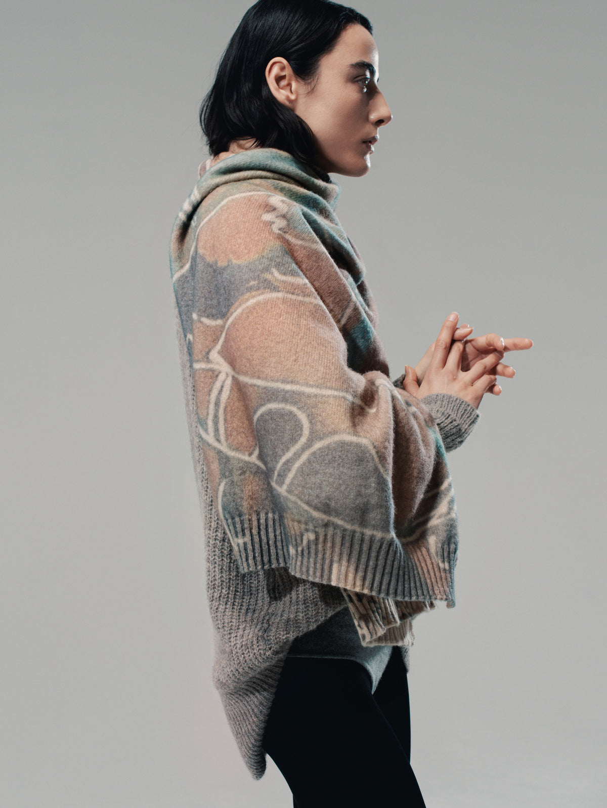 Talking Walls Lina Scratch Knitted rectangular scarf scratch