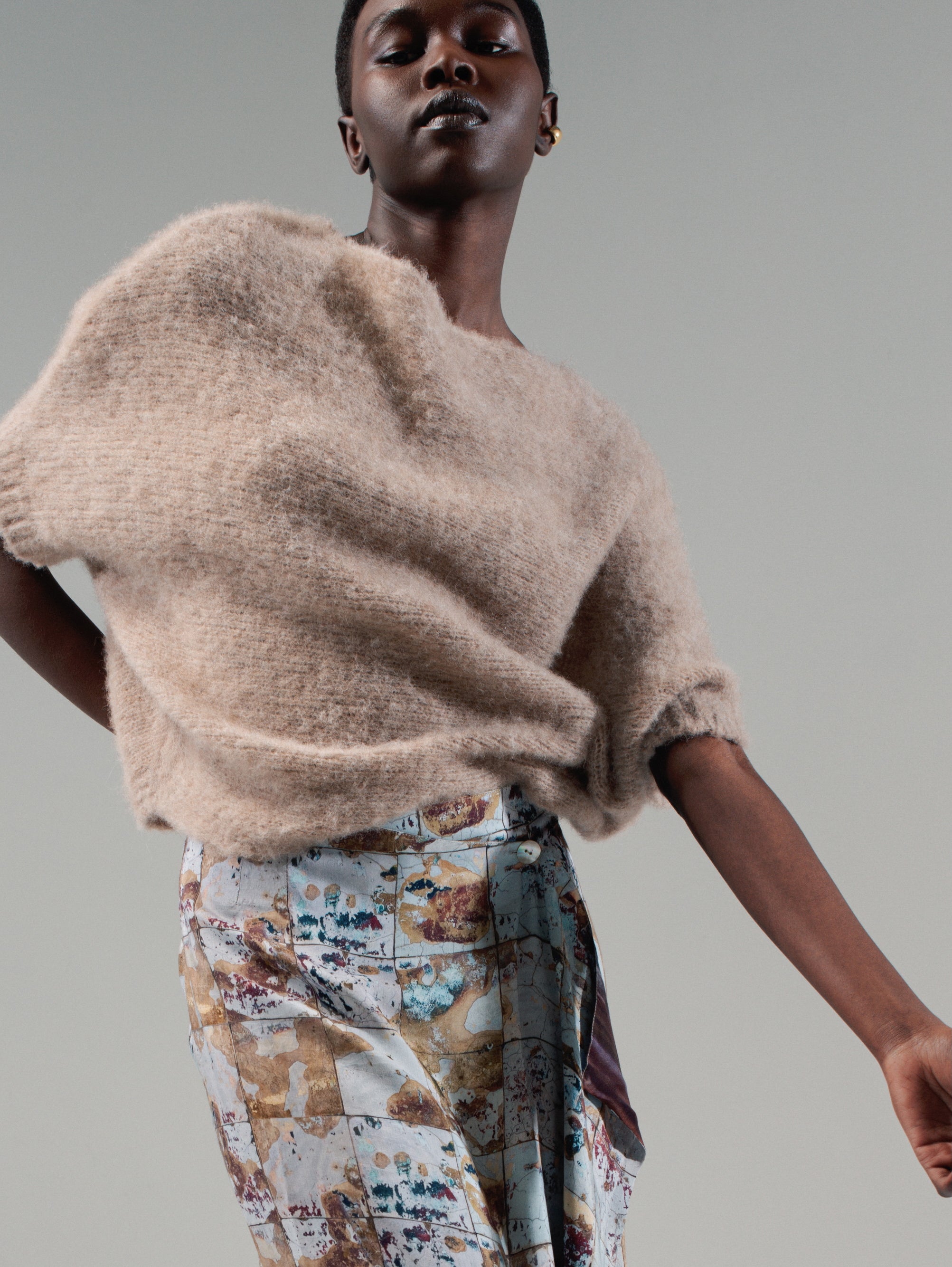 Talking Walls Lio brushed Relaxed jumper pearl ivory