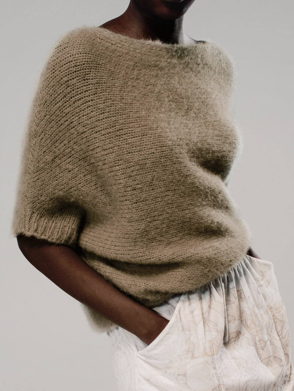 Talking Walls Lio brushed Relaxed jumper scratch khaki