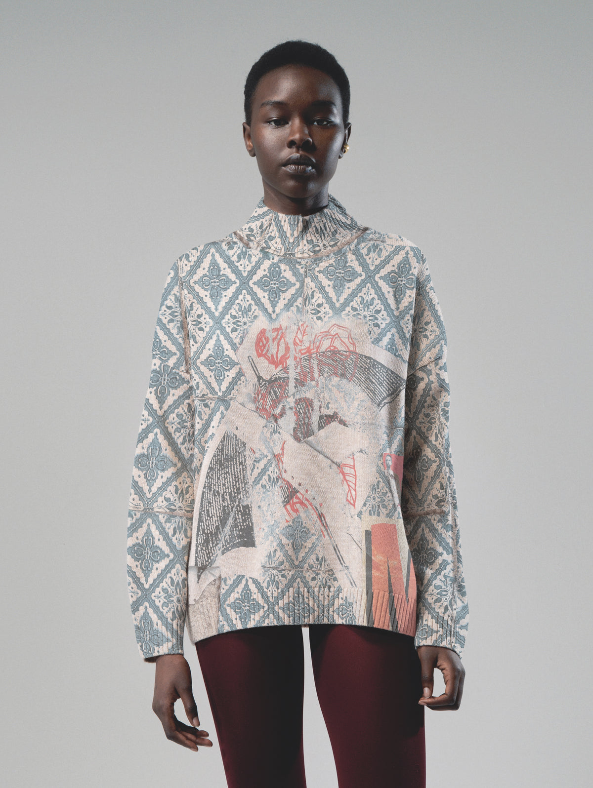 Talking Walls Paola Trace Turtleneck knit sweater trace