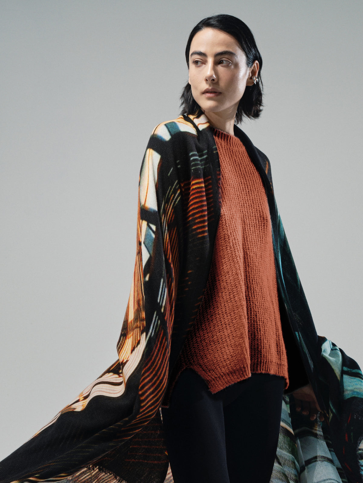 Talking Walls Rani Perlata Crewneck knit sweater felix orange