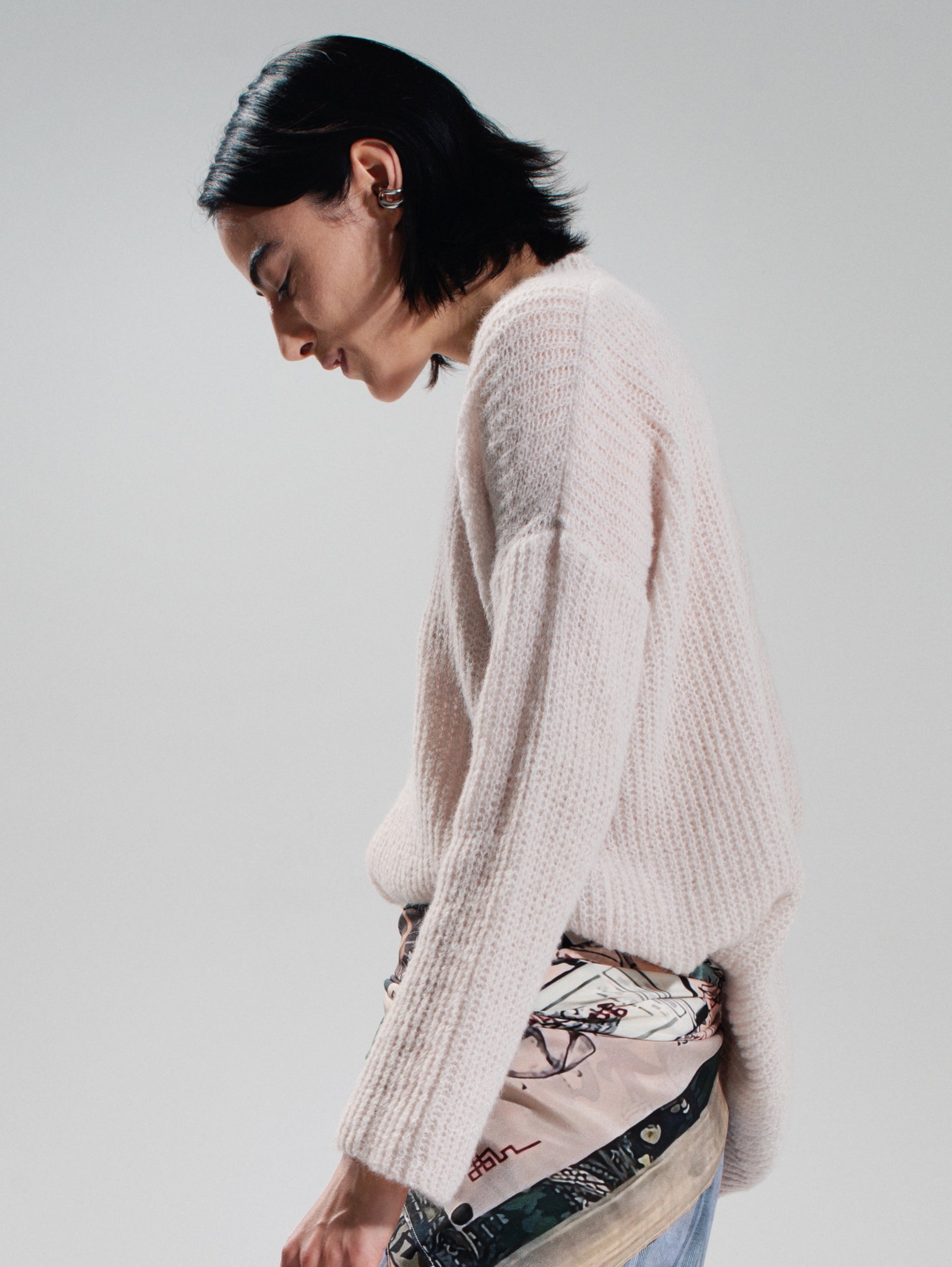 Talking Walls Rani Perlata Crewneck knit sweater pearl ivory