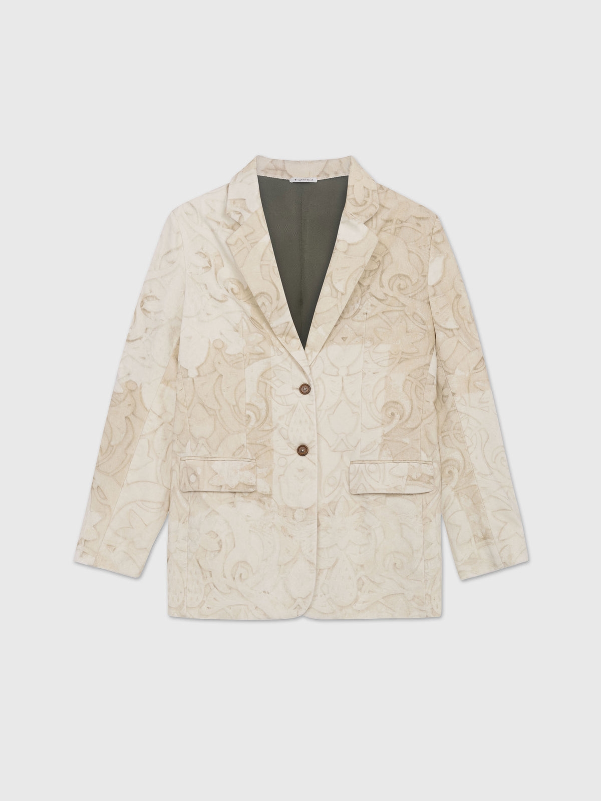 Talking Walls Thérèse chalk Cotton velvet blazer chalk