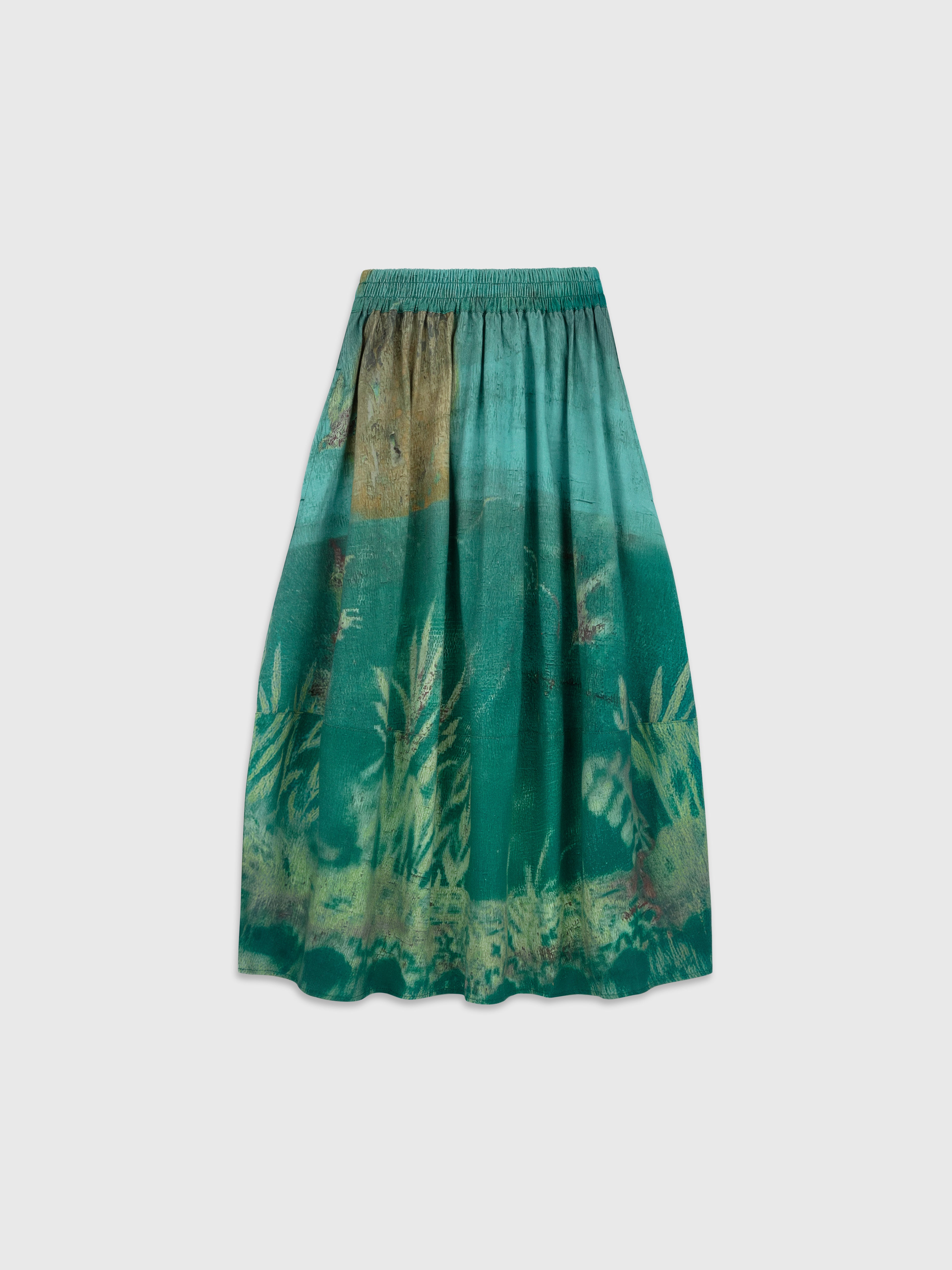 Talking Walls Zaza Cane A-line midi skirt cane