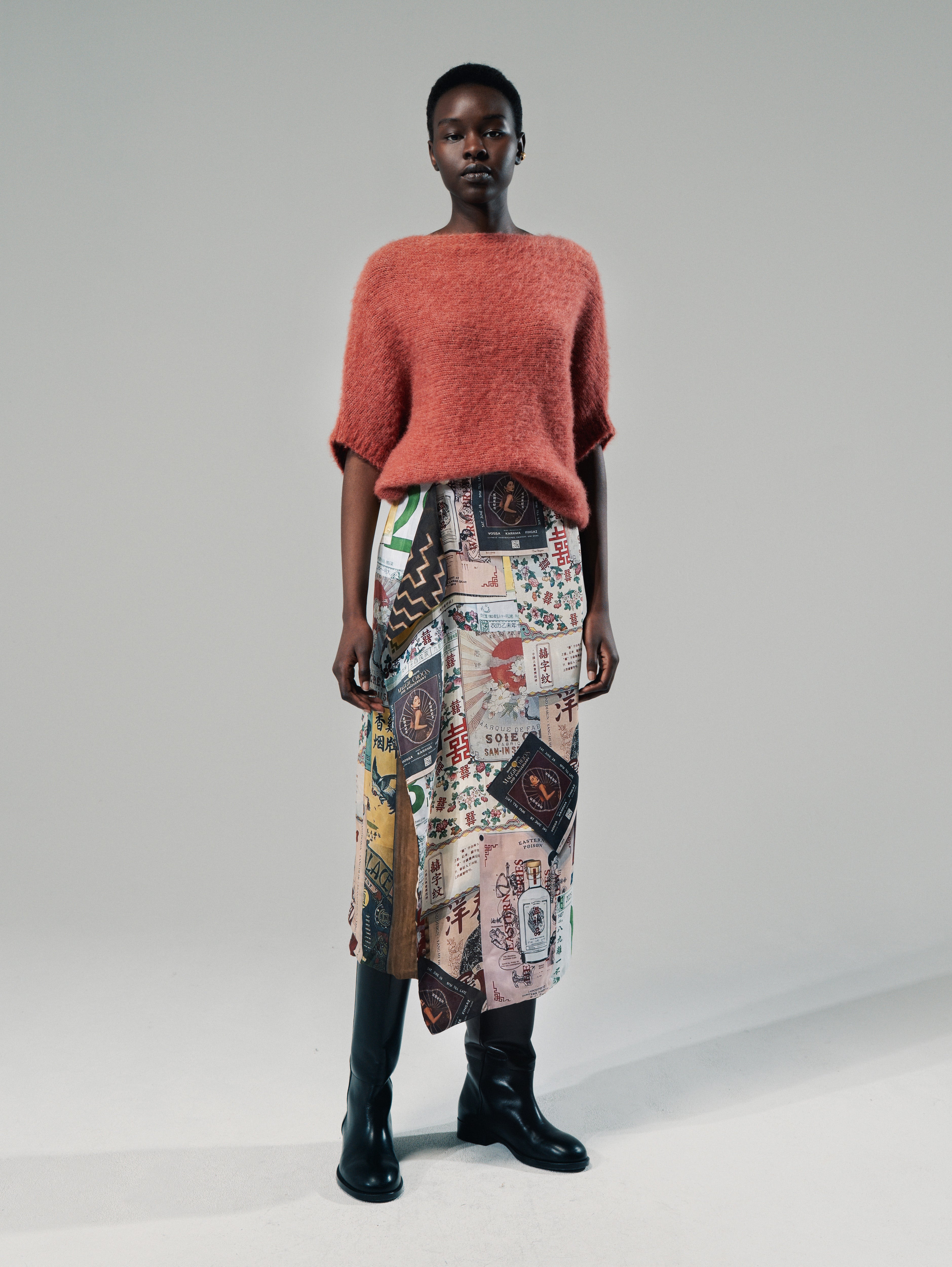 Talking Walls Zoé Almanac Clover Midi double sided, reversible wrap skirt almanac clover