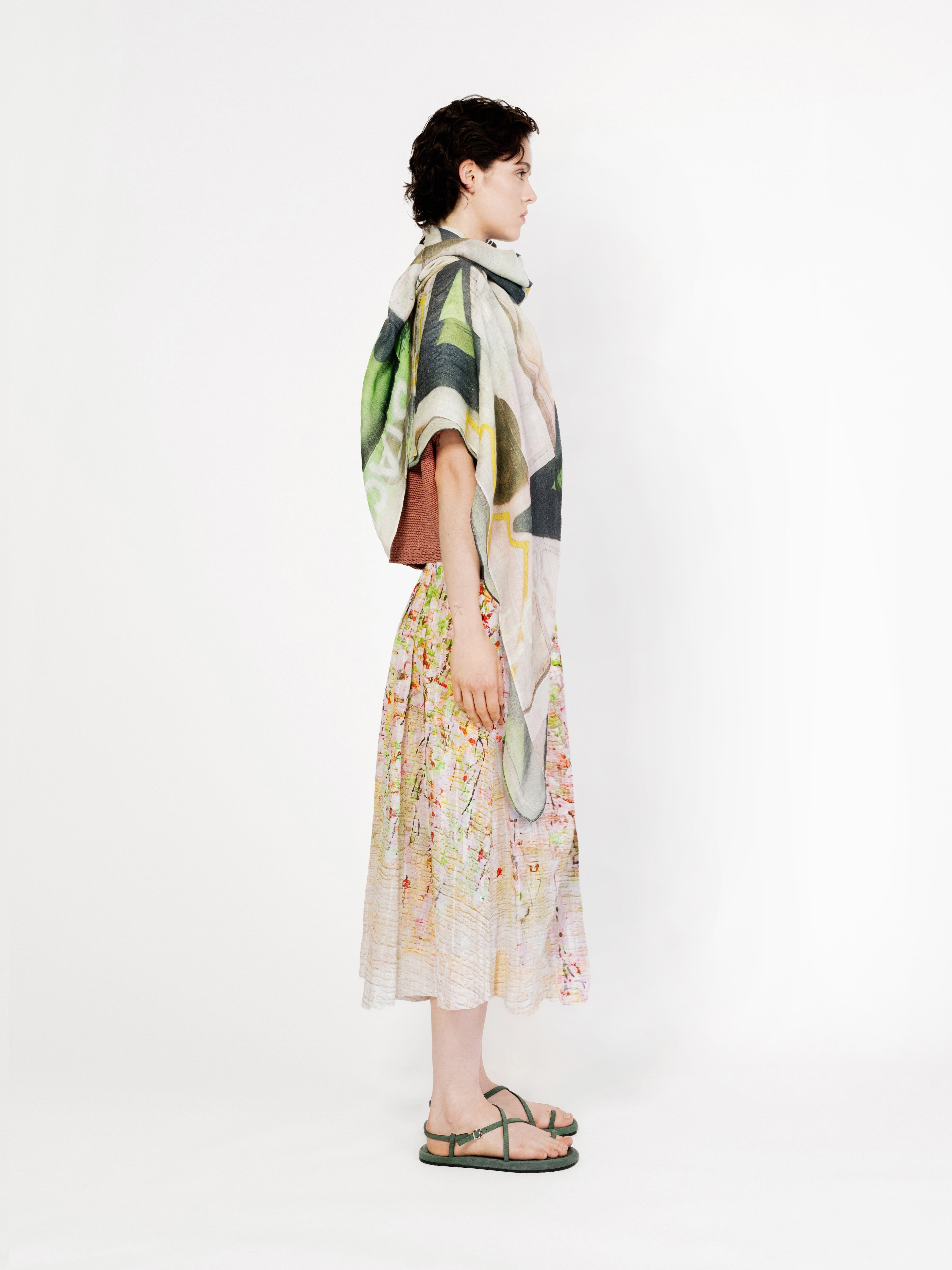 Talking Walls alba funk single face square scarf funk