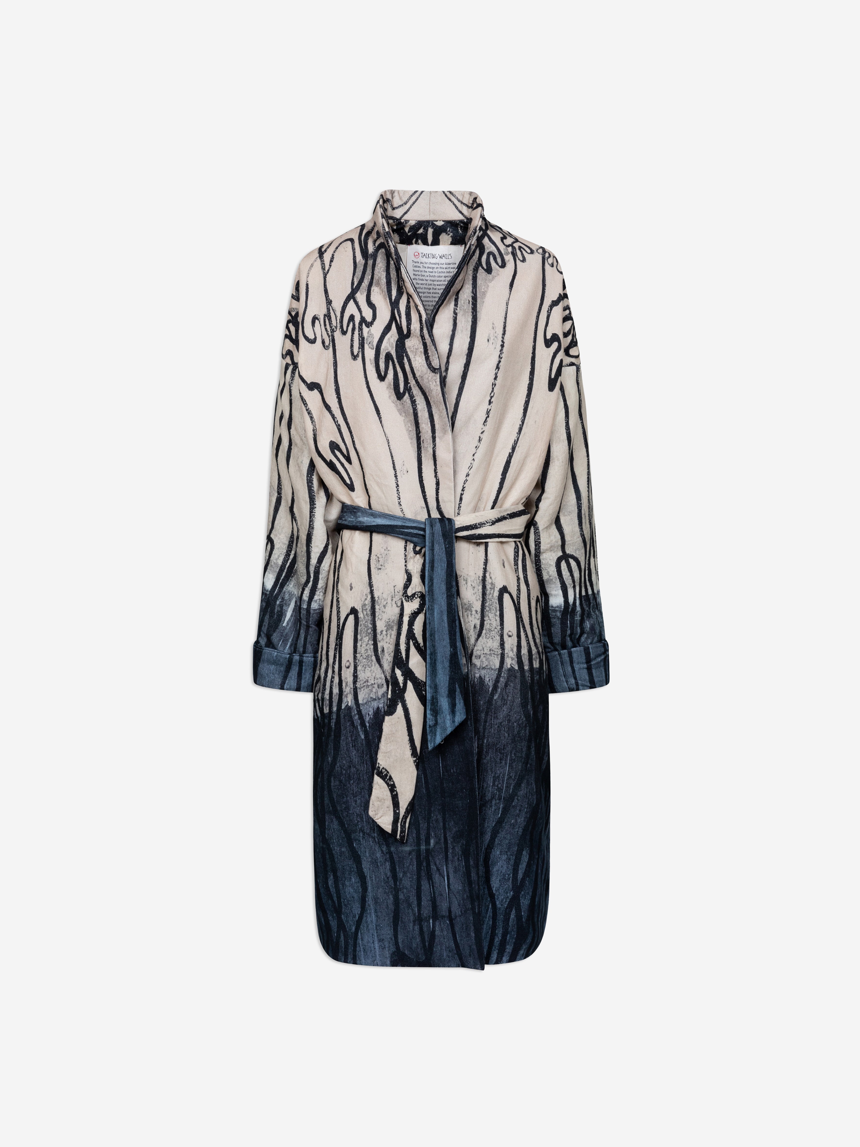 Talking Walls albertine cables kimono style oversized coat cables