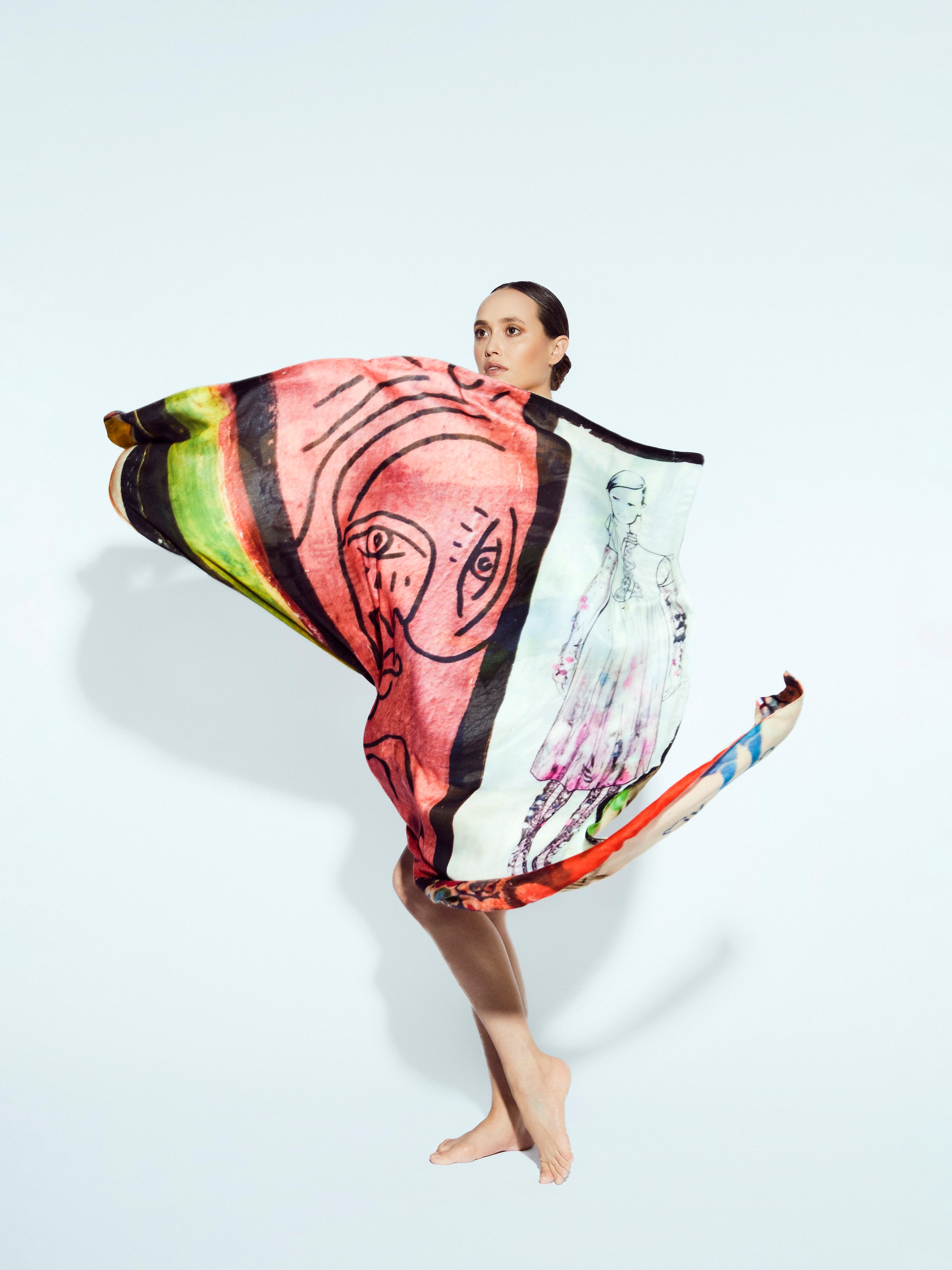 Talking Walls ava double face double face square scarf marseille ma belle