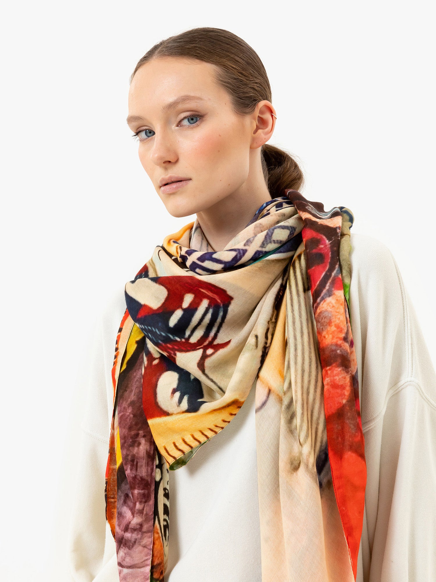 Talking Walls ava double face double face square scarf marseille ma belle