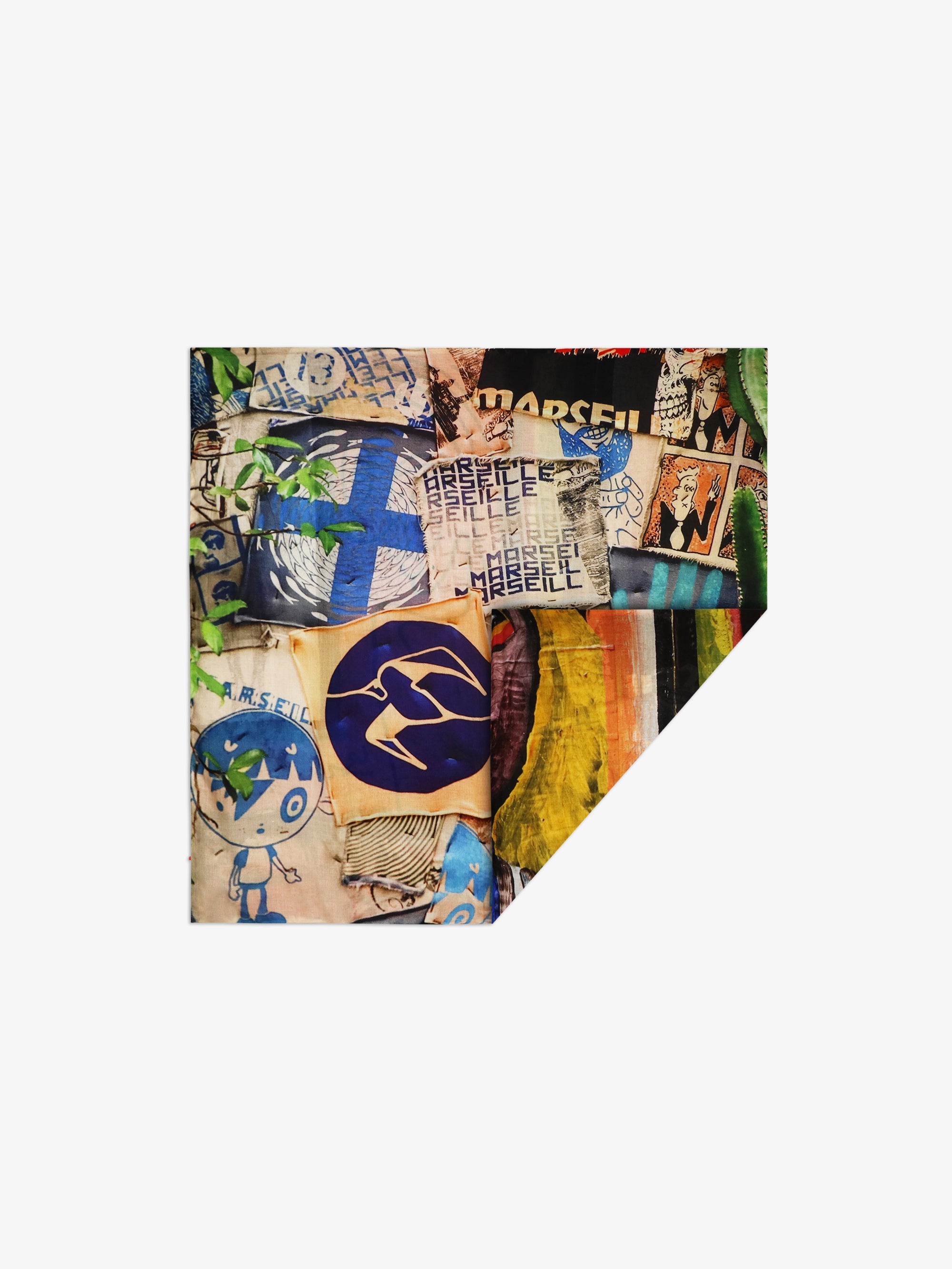 Talking Walls ava double face double face square scarf marseille ma belle