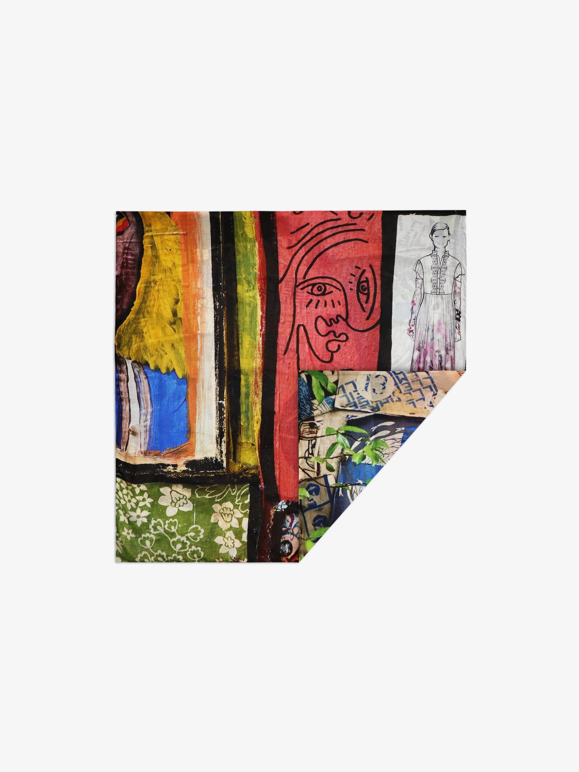 Talking Walls ava double face double face square scarf marseille ma belle