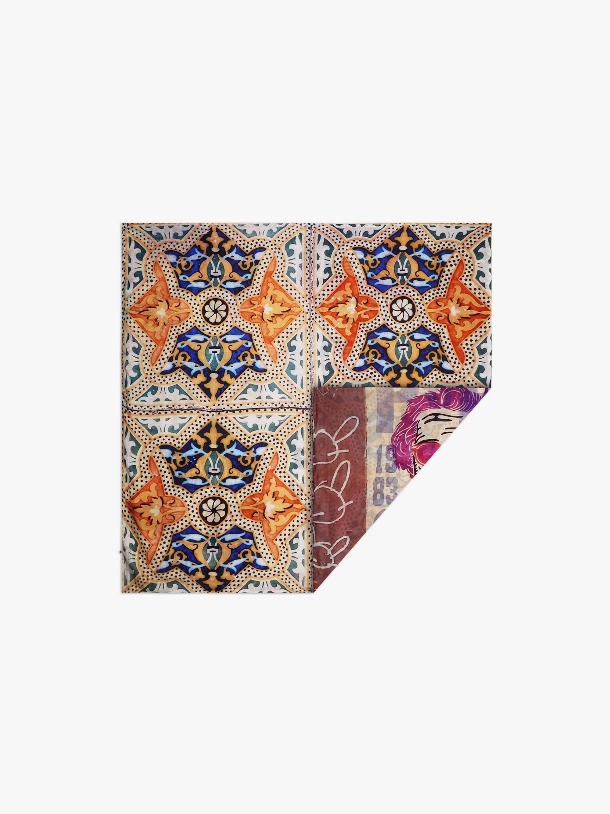 Talking Walls ava double face double face square scarf pura sangre
