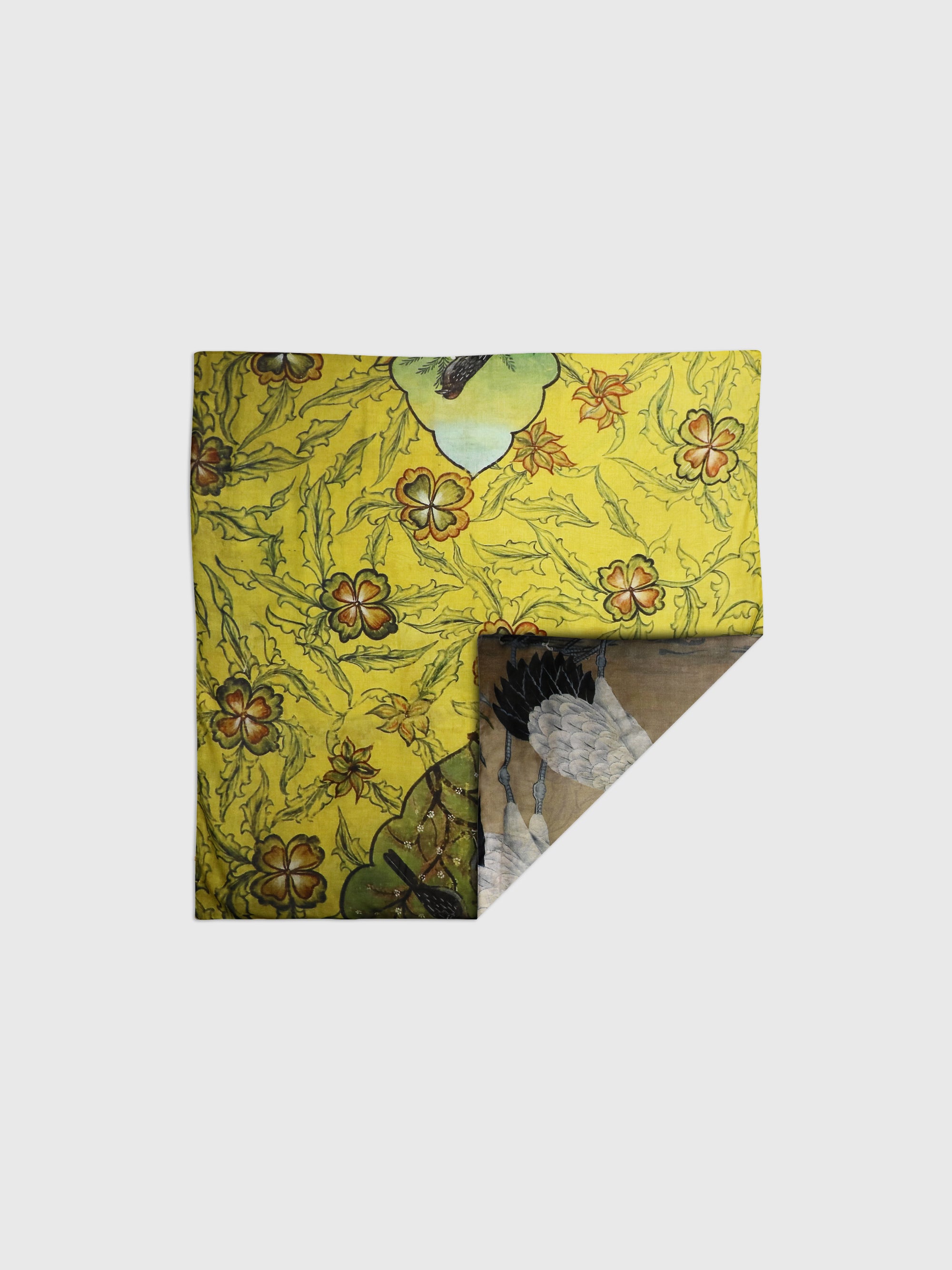 Talking Walls ava double face double face square scarf crane and finch