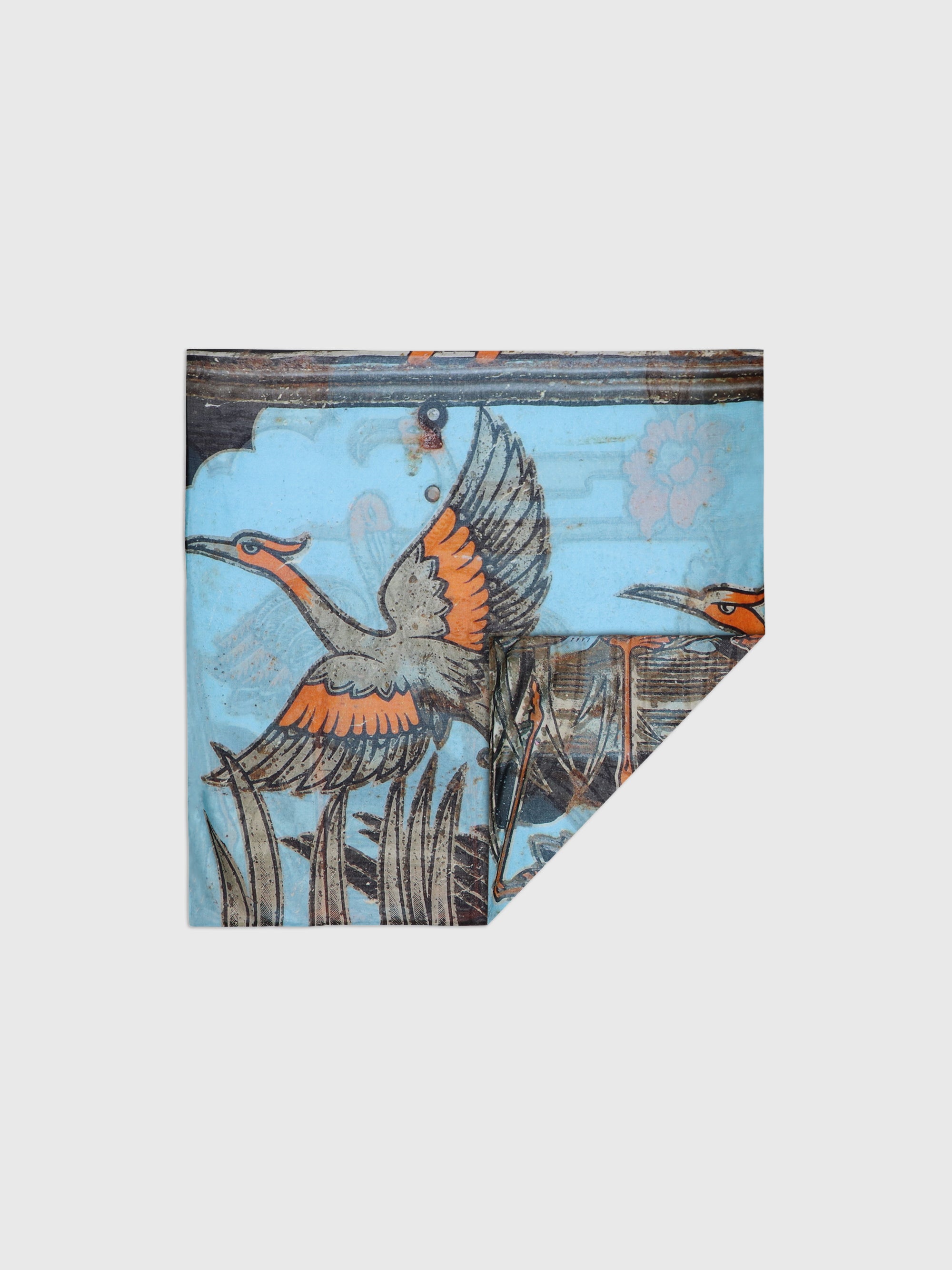 Talking Walls ava double face double face square scarf flamingo