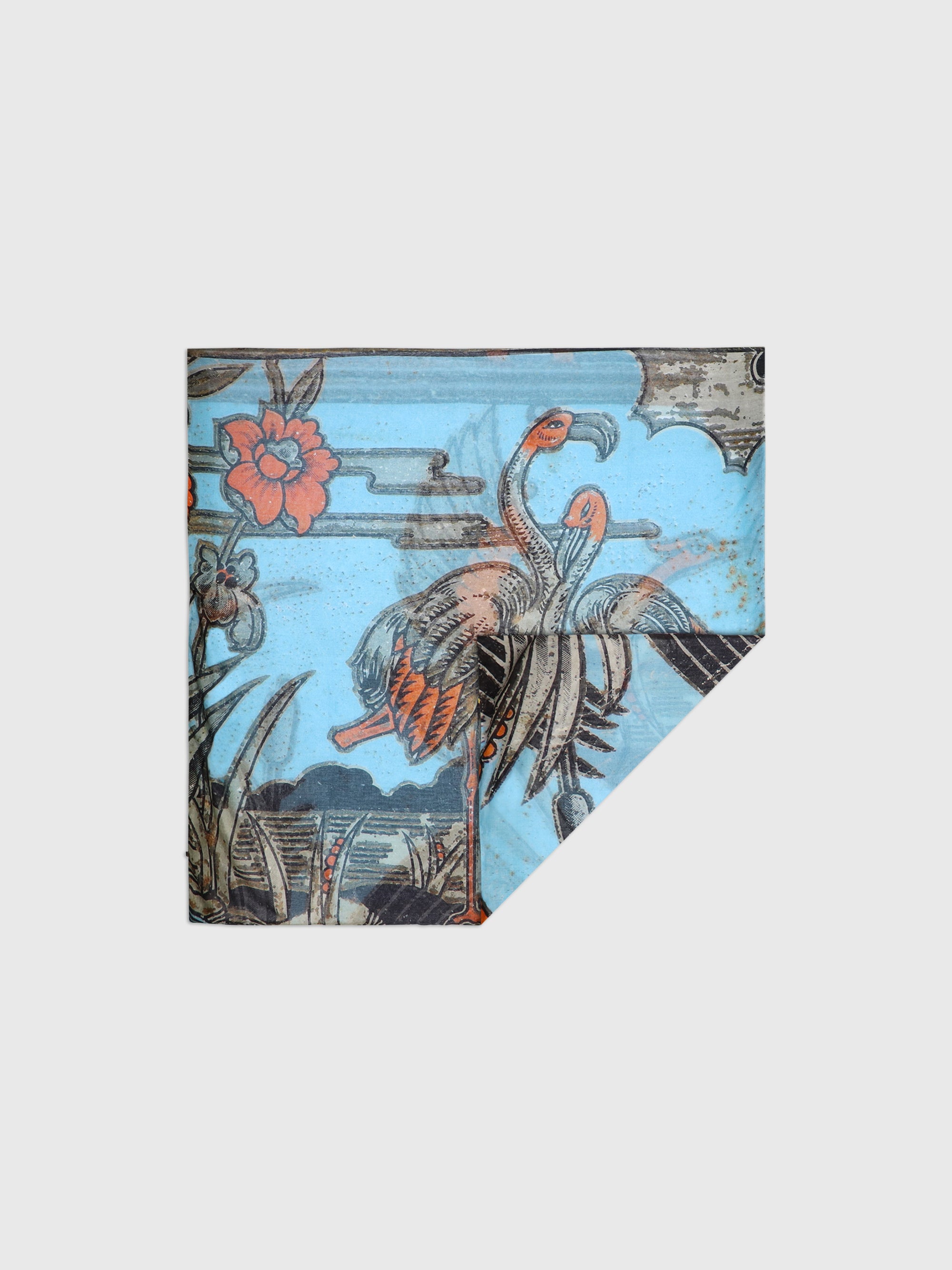 Talking Walls ava double face double face square scarf flamingo