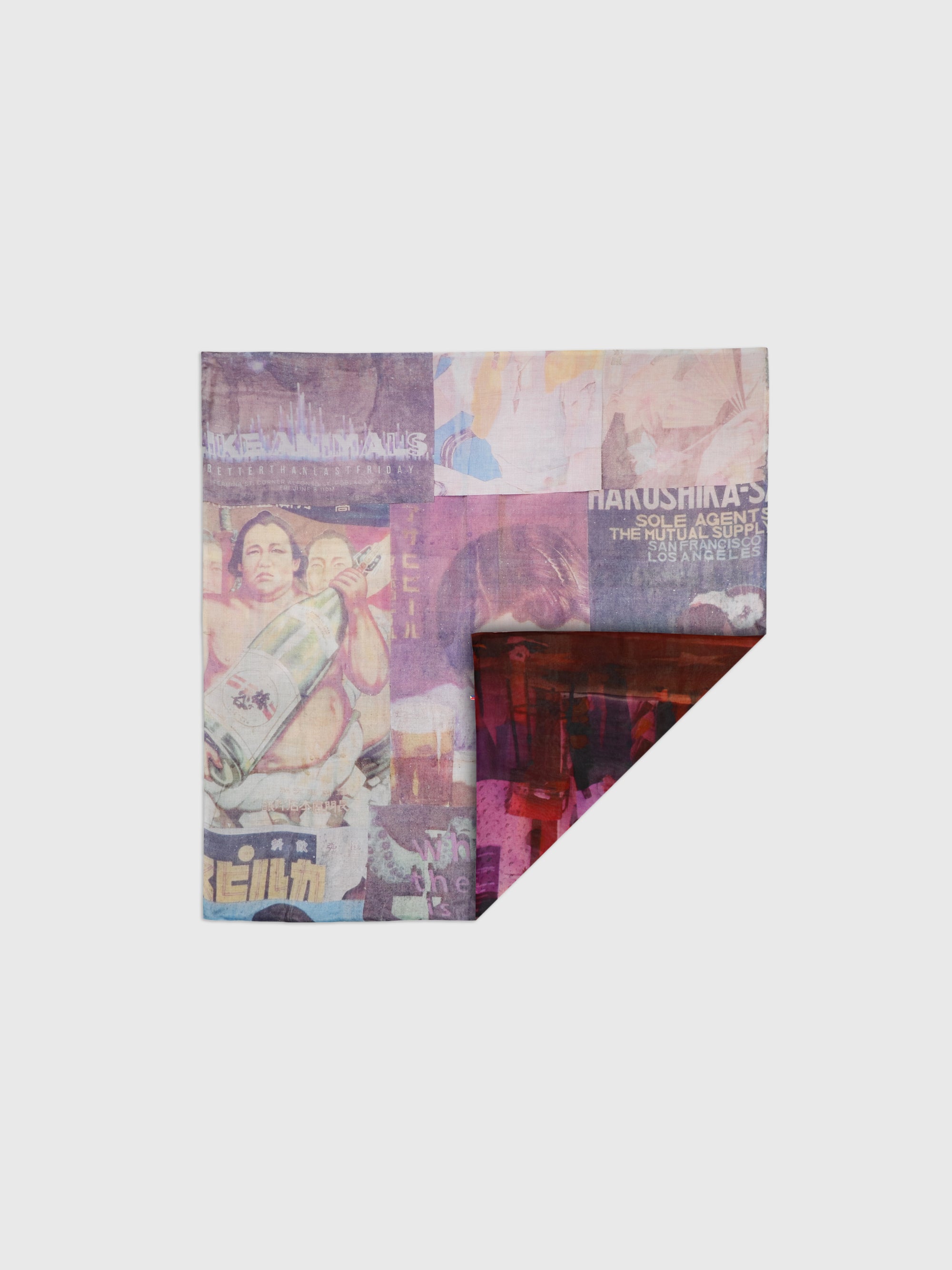 Talking Walls ava double face double face square scarf hollywood