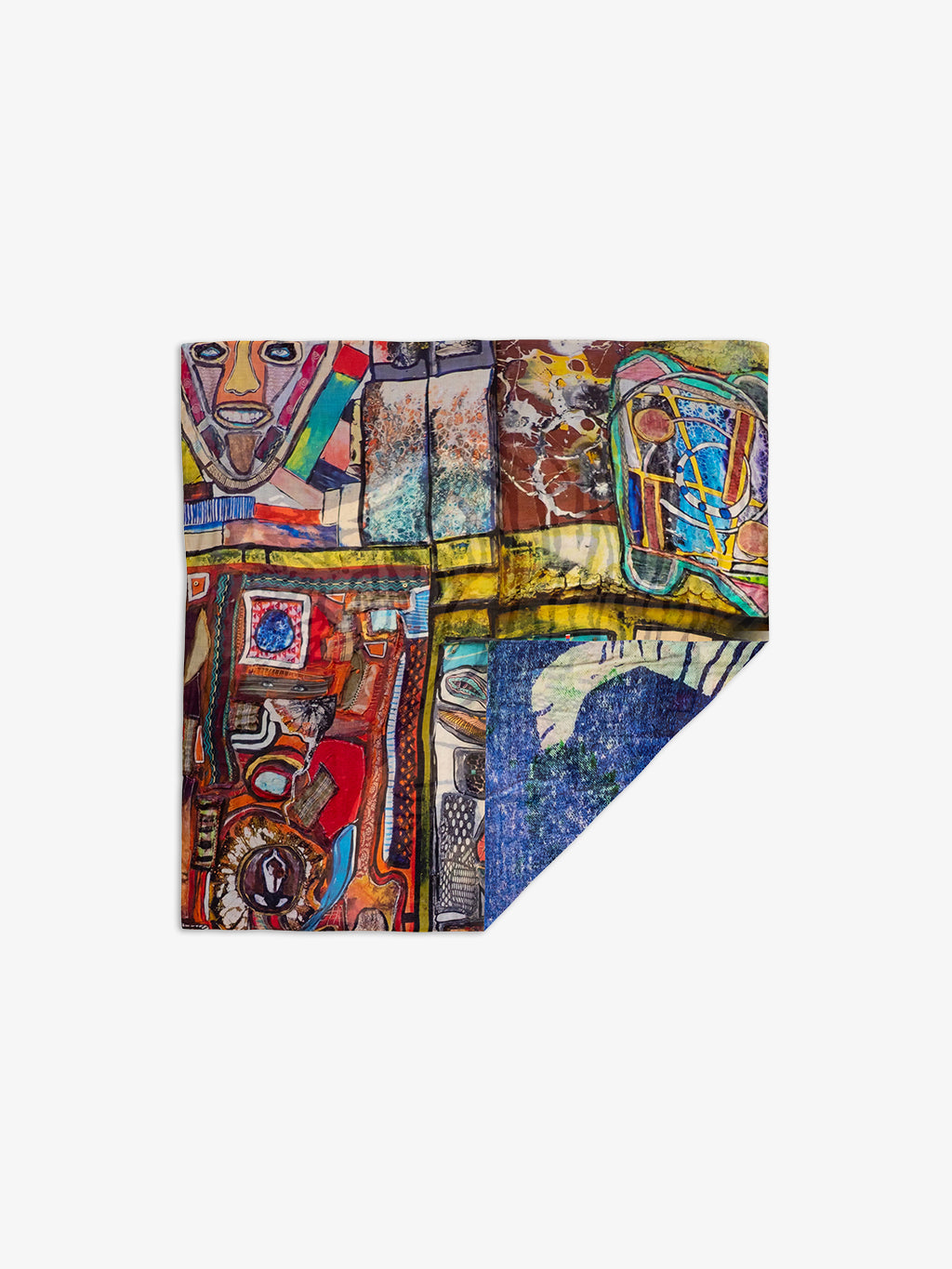 Talking Walls ava double face double face square scarf le tigre du panier