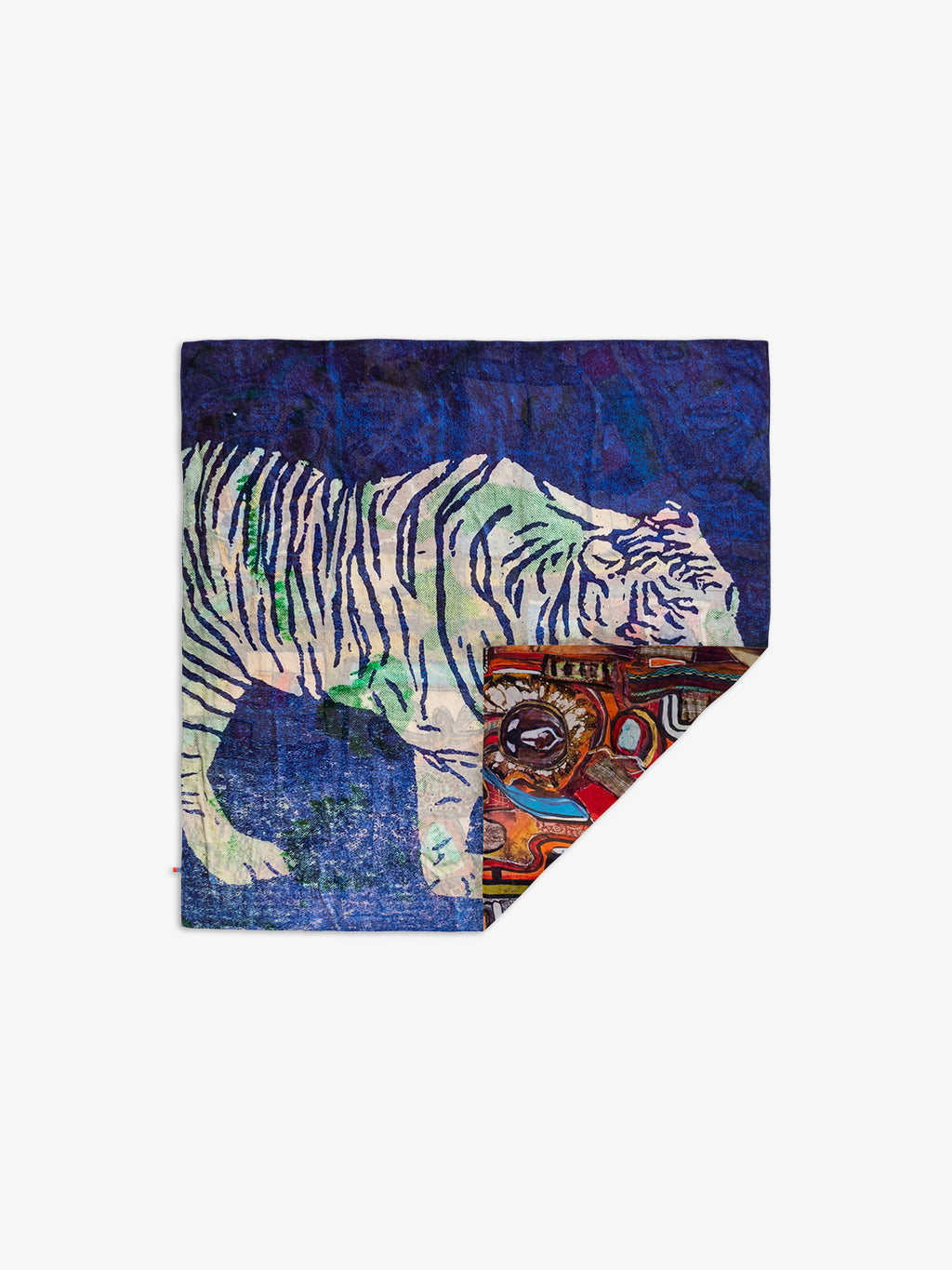 Talking Walls ava double face double face square scarf le tigre du panier