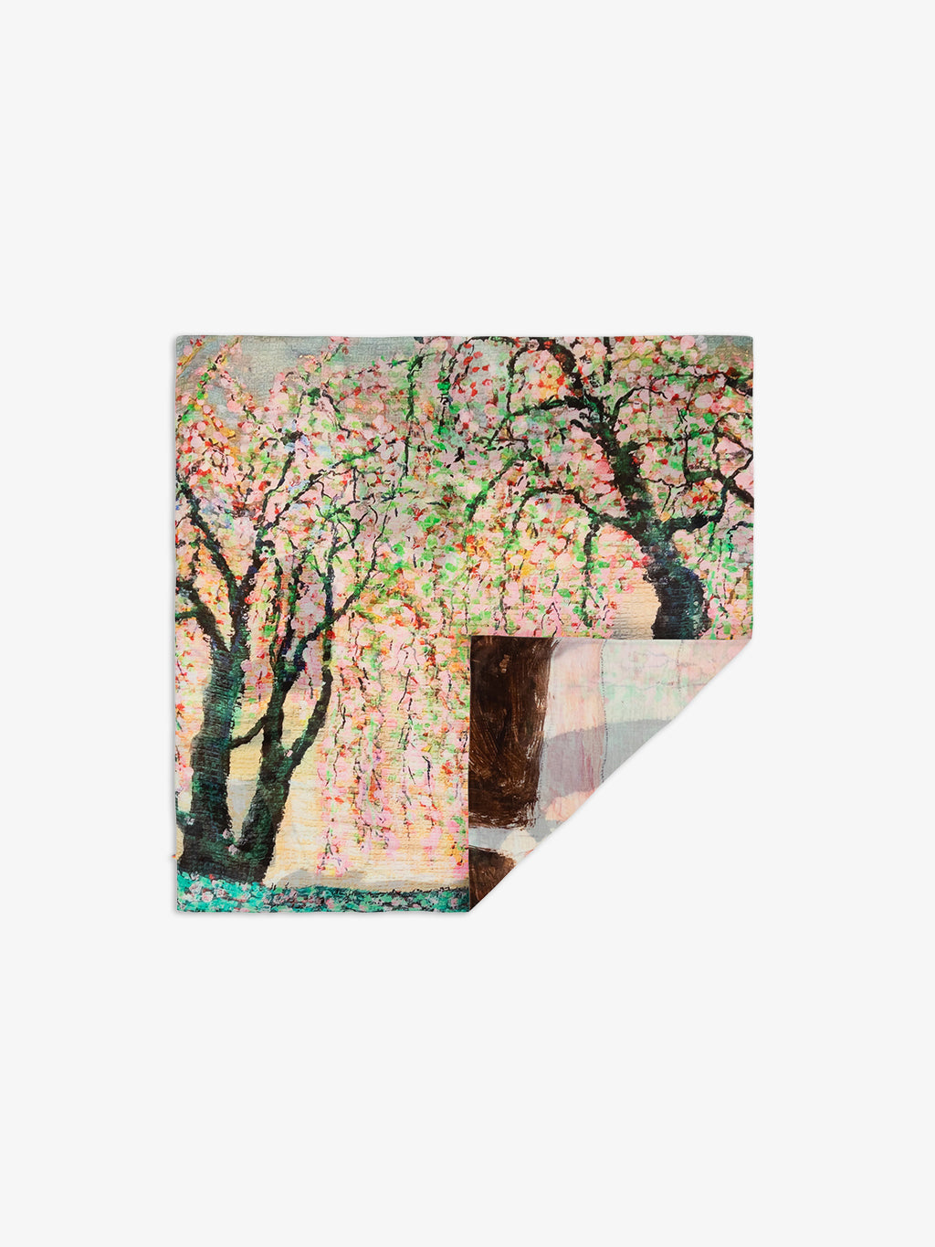 Talking Walls ava double face double face square scarf pink blossom simplicissimus