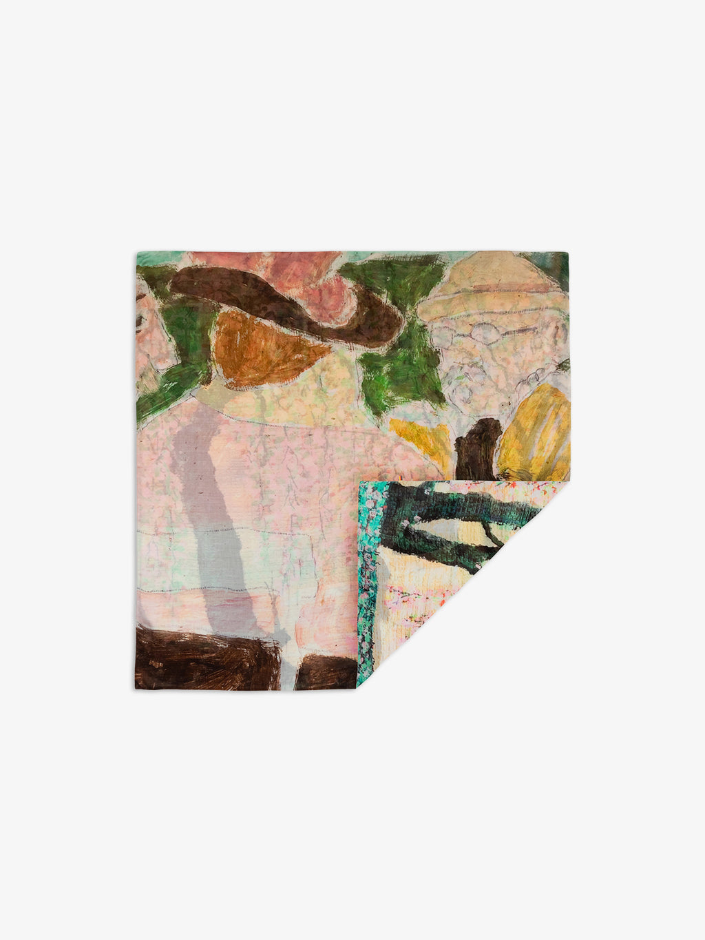Talking Walls ava double face double face square scarf pink blossom simplicissimus