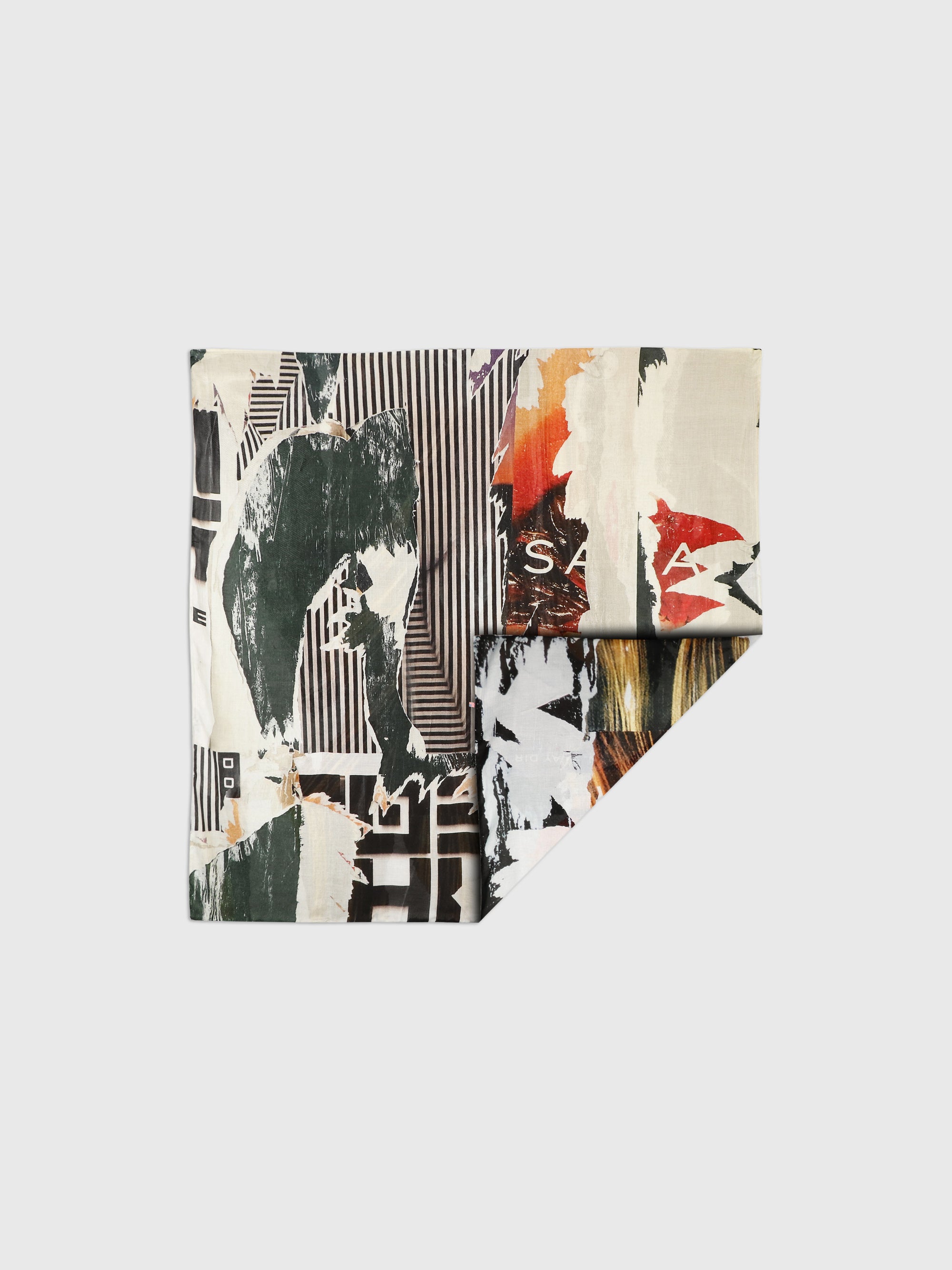 Talking Walls ava double face double face square scarf tear off