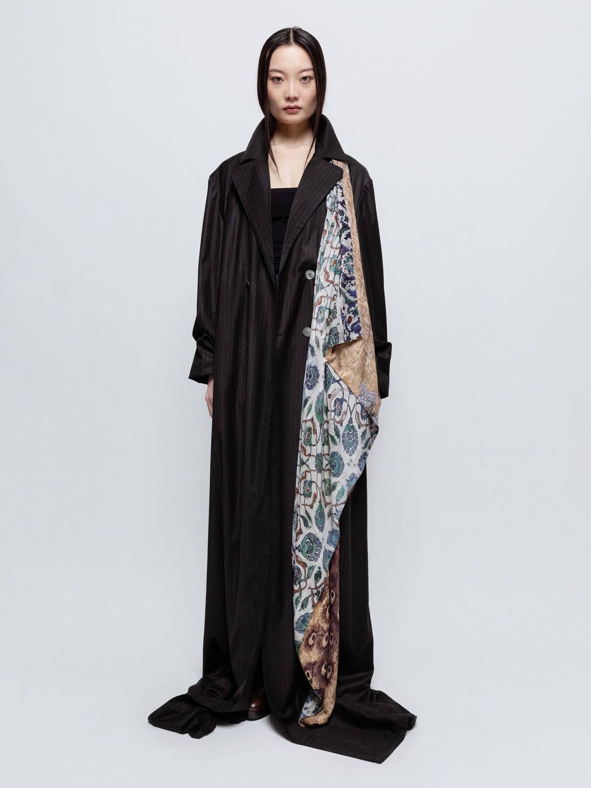 Talking Walls ava hana cobalt double face square scarf hana cobalt