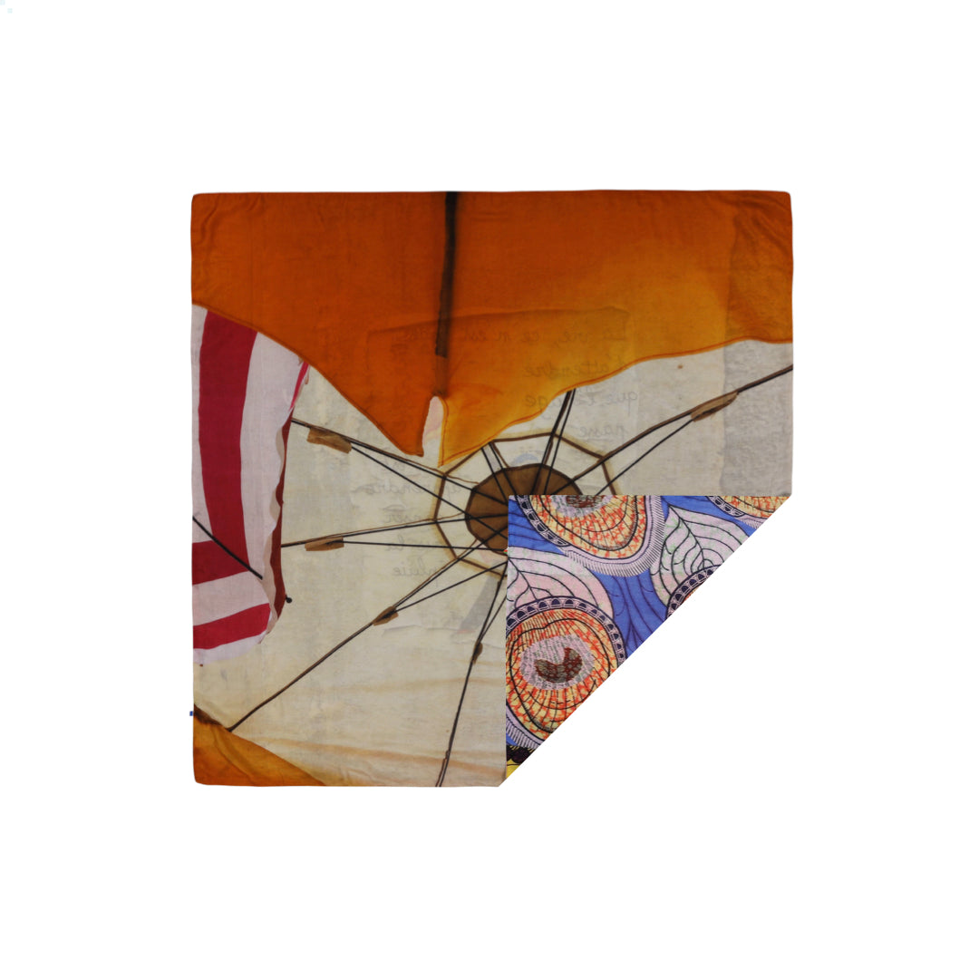 Talking Walls ava double face double face square scarf parasol flowers