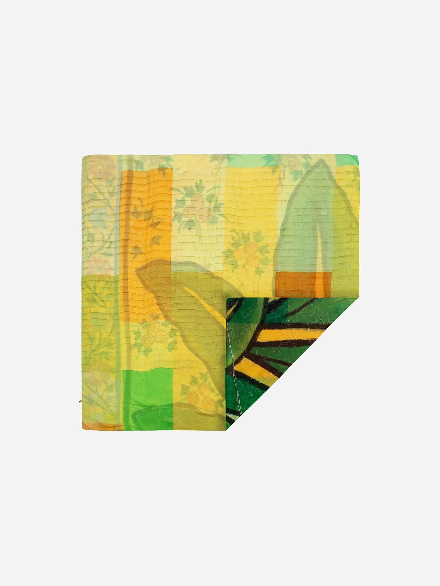 Talking Walls ava miamik botanik double face square scarf miamik botanik