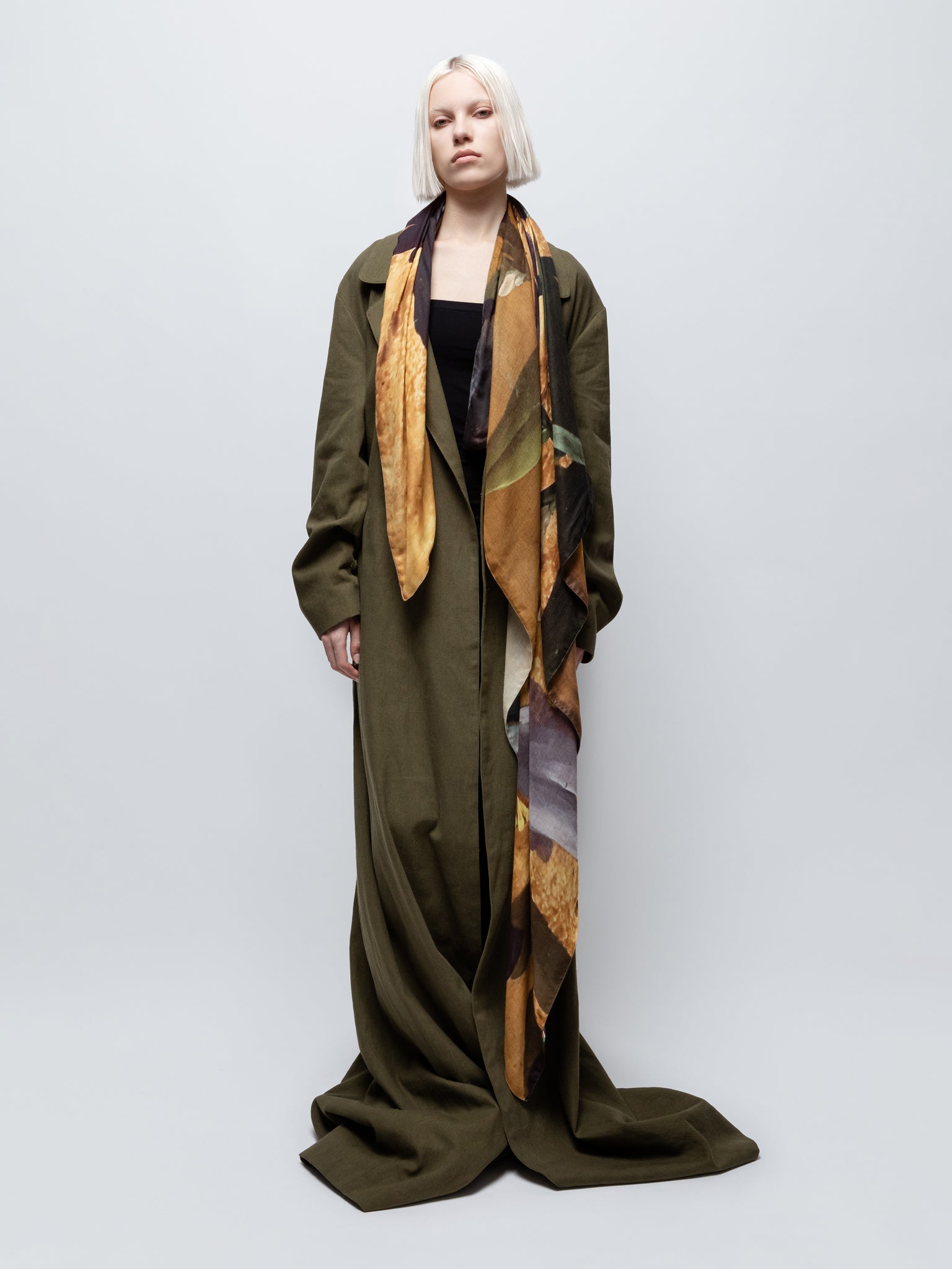 Talking Walls ava plum venice double face square scarf plum venice