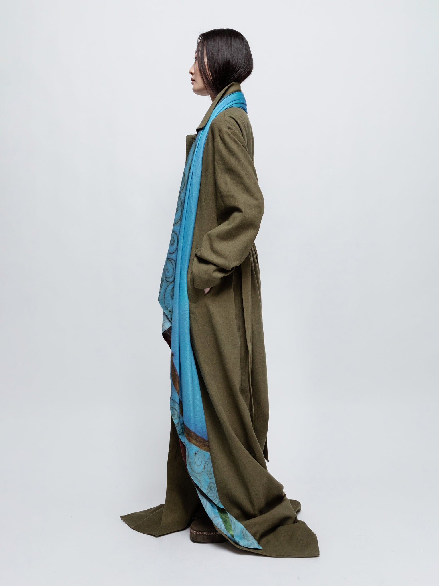 Talking Walls ava sablon azur double face square scarf sablon azur