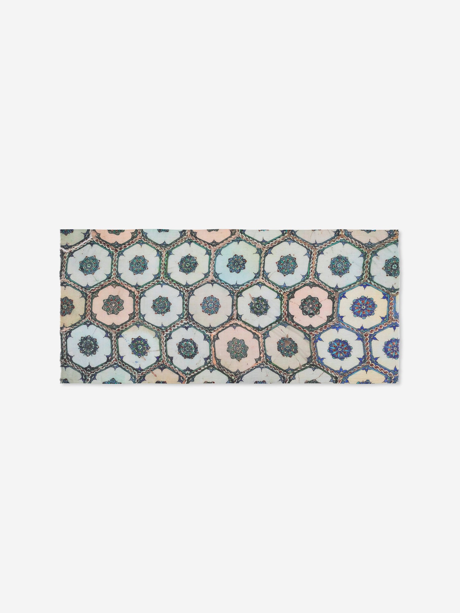 Talking Walls celeste penta single face rectangular scarf