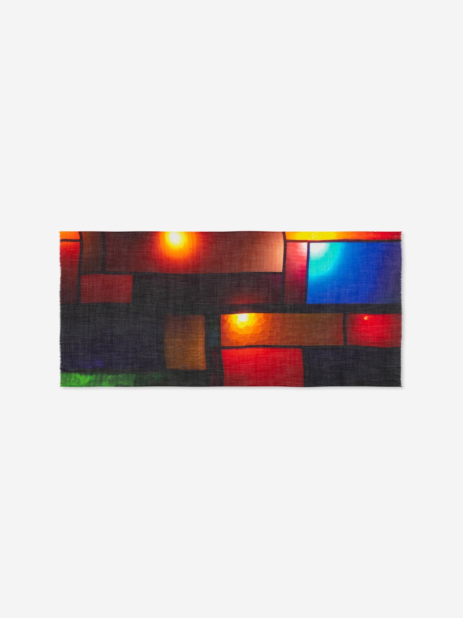 Talking Walls celeste sablon single face rectangular scarf