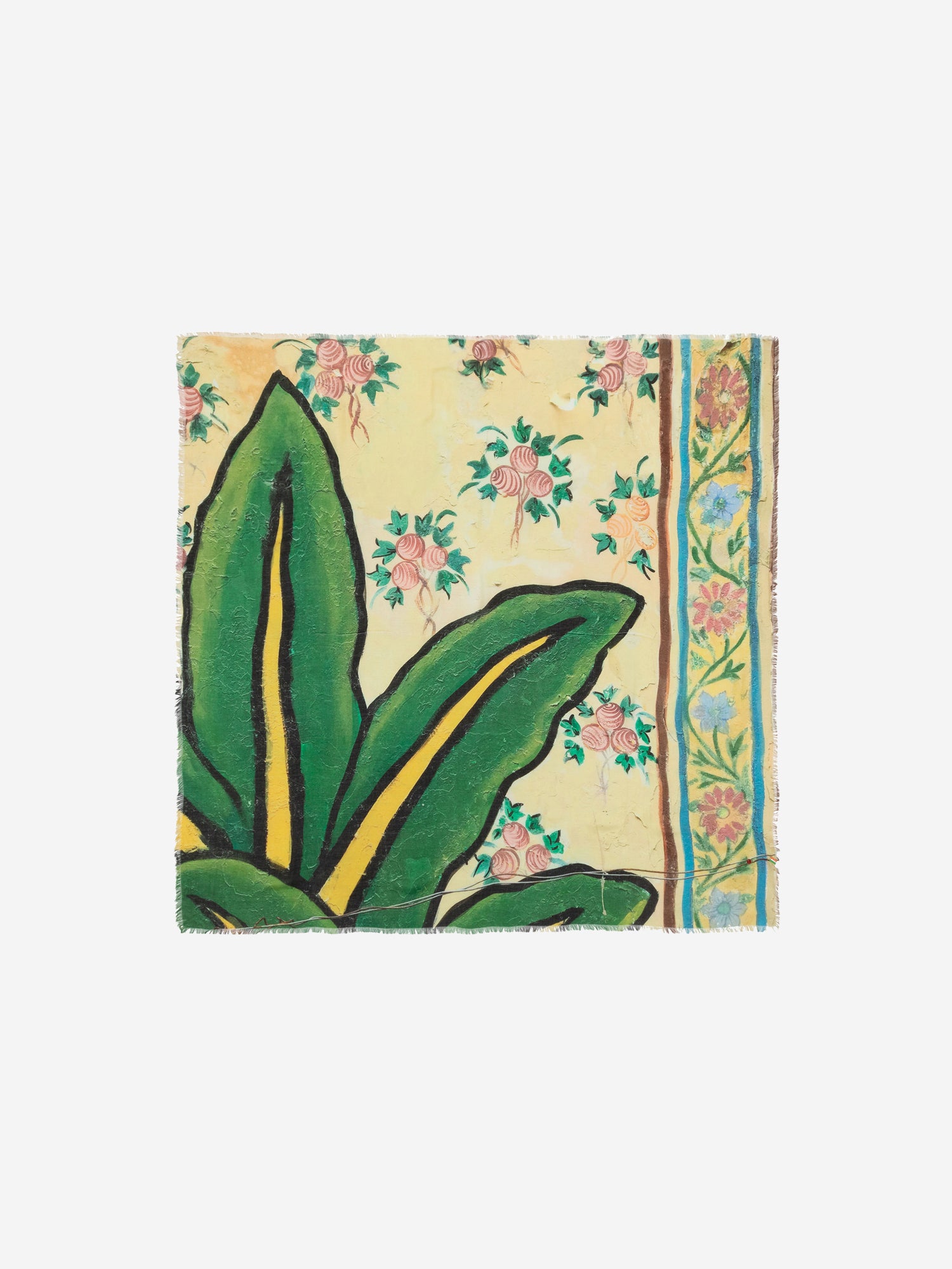 Talking Walls ela botanik single face square scarf botanik