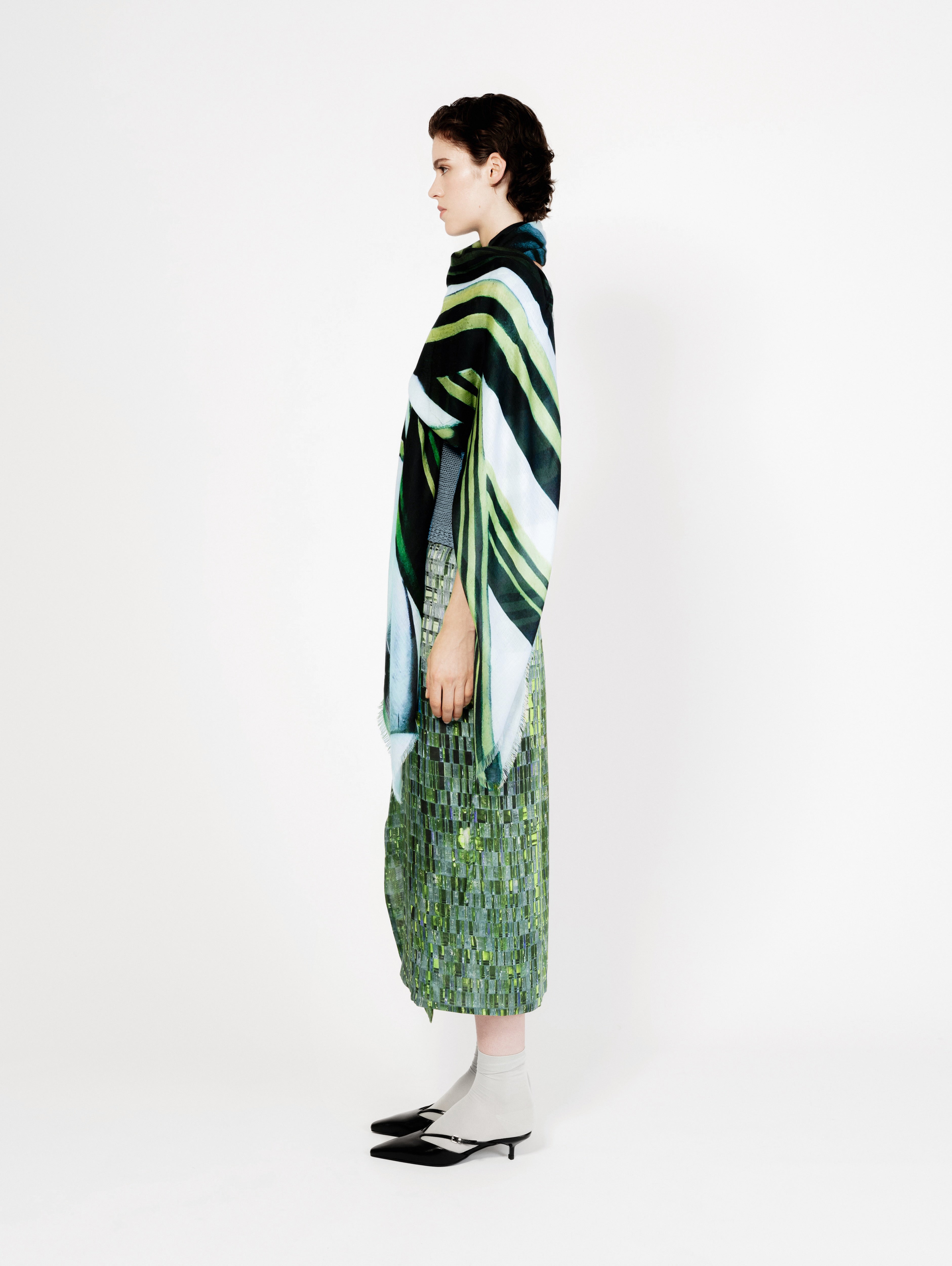 Talking Walls ela cactus club single face square scarf cactus club