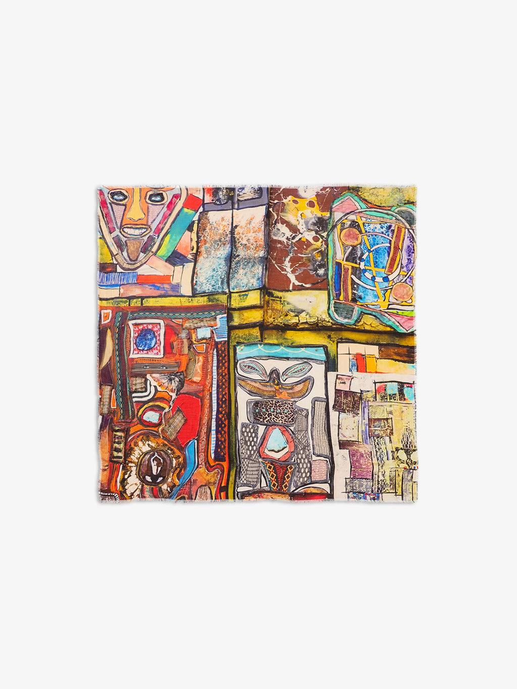 Talking Walls ela single face single face square scarf les yeux du panier