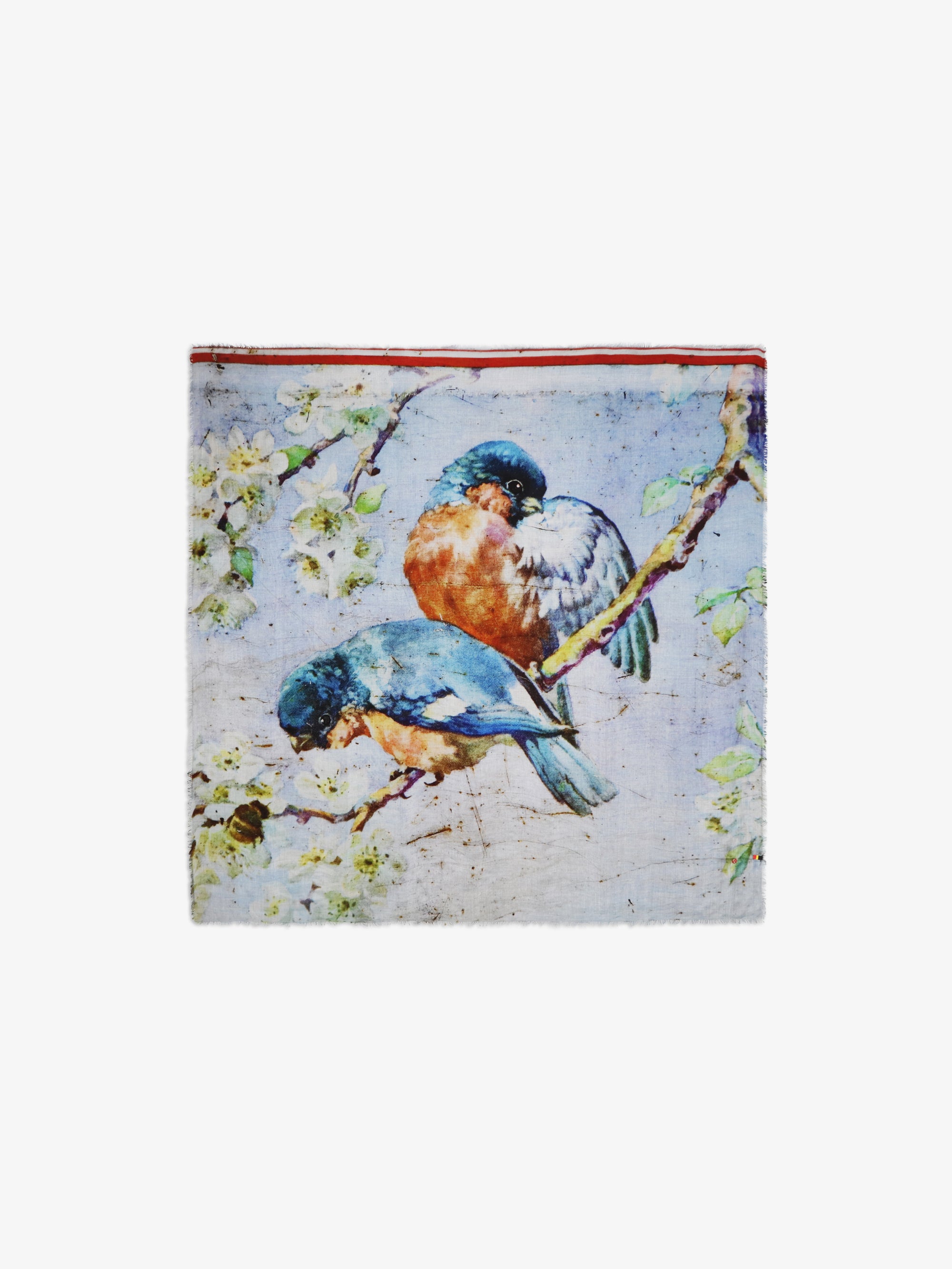 Talking Walls ela single face single face square scarf rouge-gorge