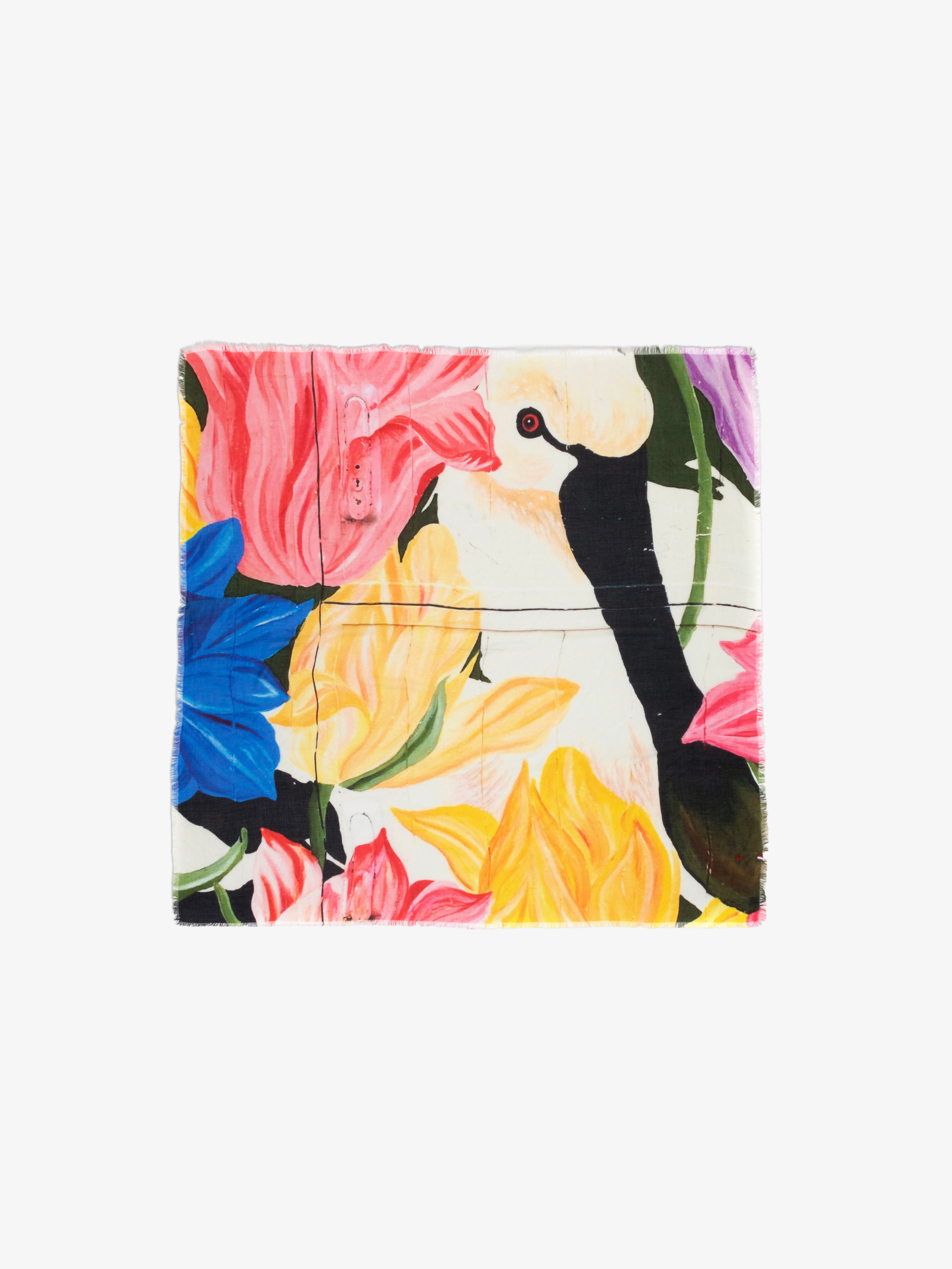 Talking Walls ela single face single face square scarf spoonbill single