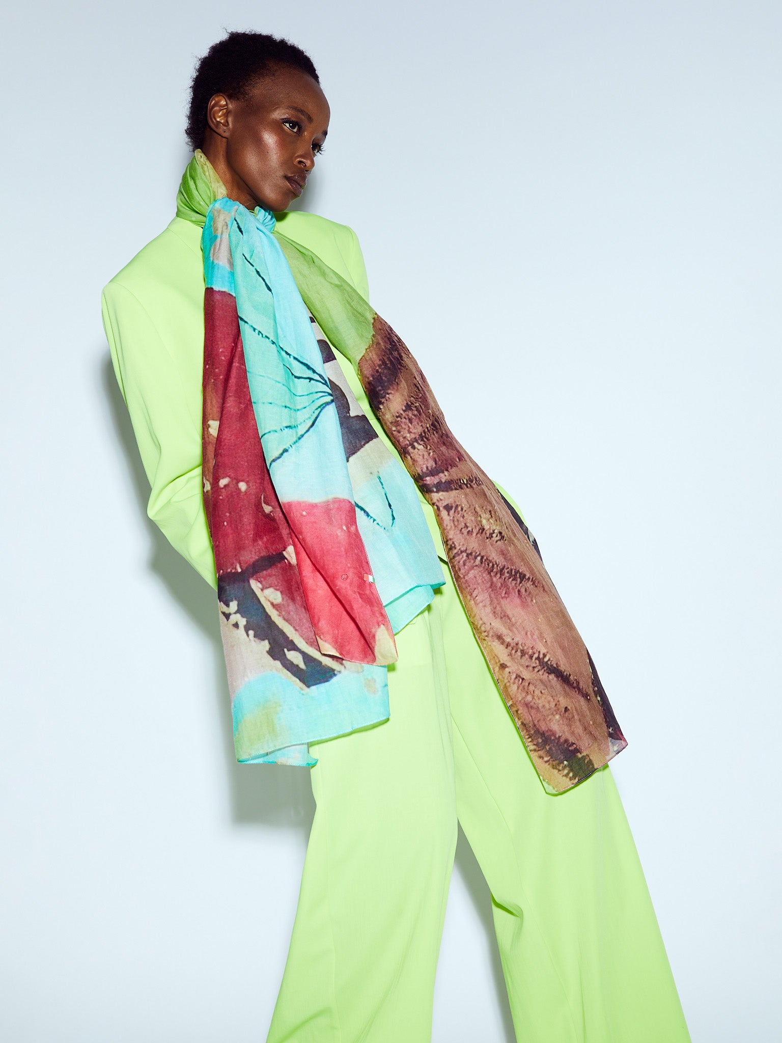 Talking Walls joy single face single face rectangular scarf hai chi