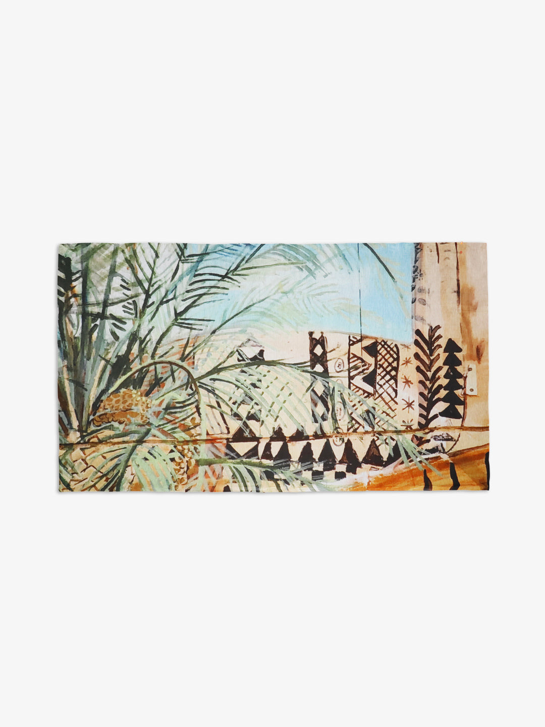 Talking Walls joy single face single face rectangular scarf tiébélé