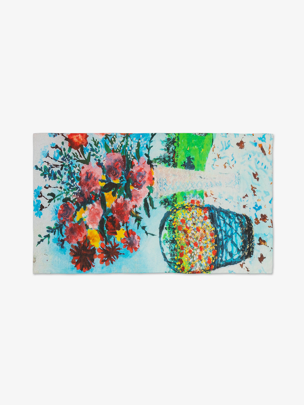 Talking Walls joy single face single face rectangular scarf flower basket rectangle