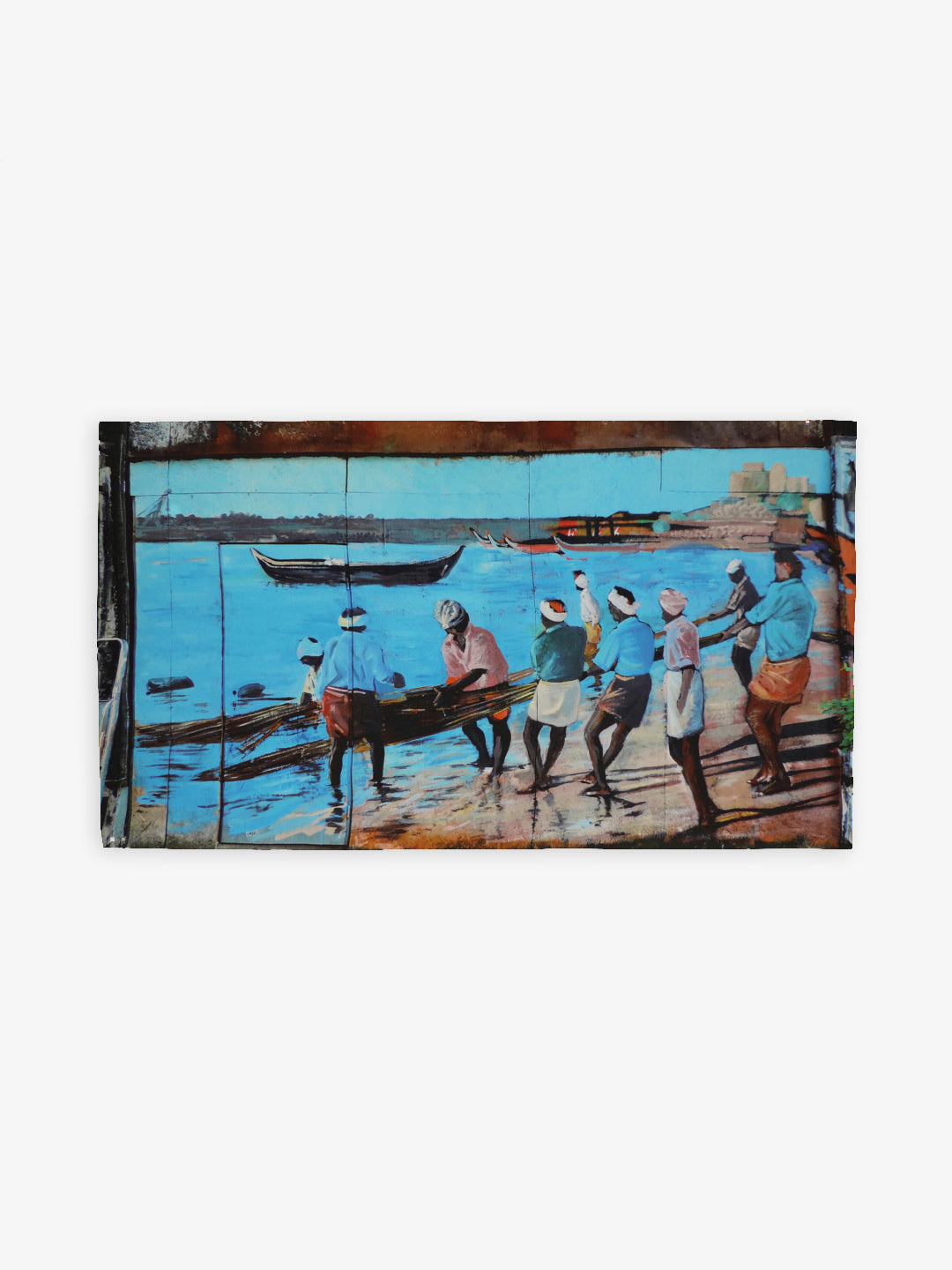 Talking Walls joy single face single face rectangular scarf les pecheurs