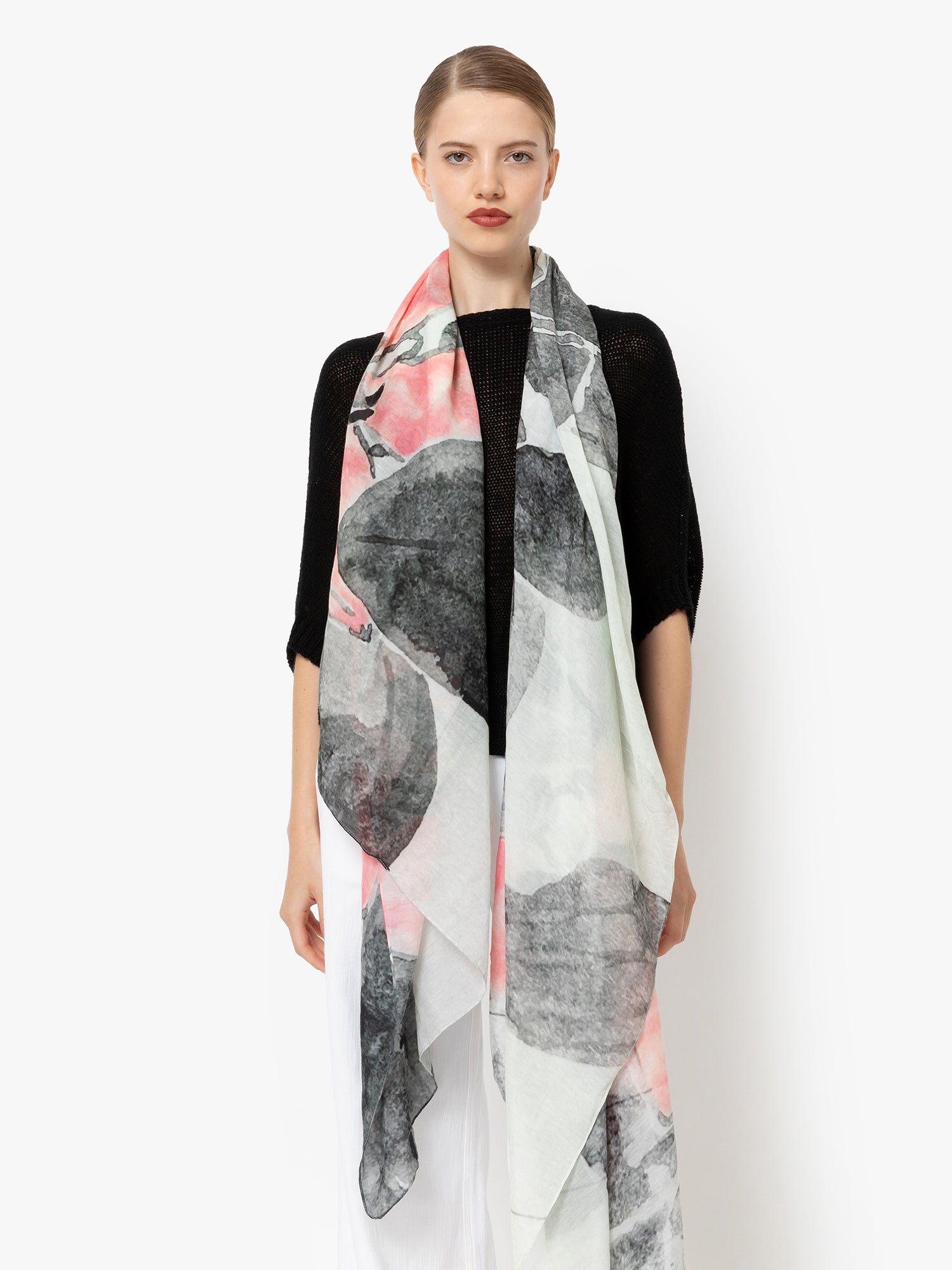 Talking Walls joy single face single face rectangular scarf sakura rectangle