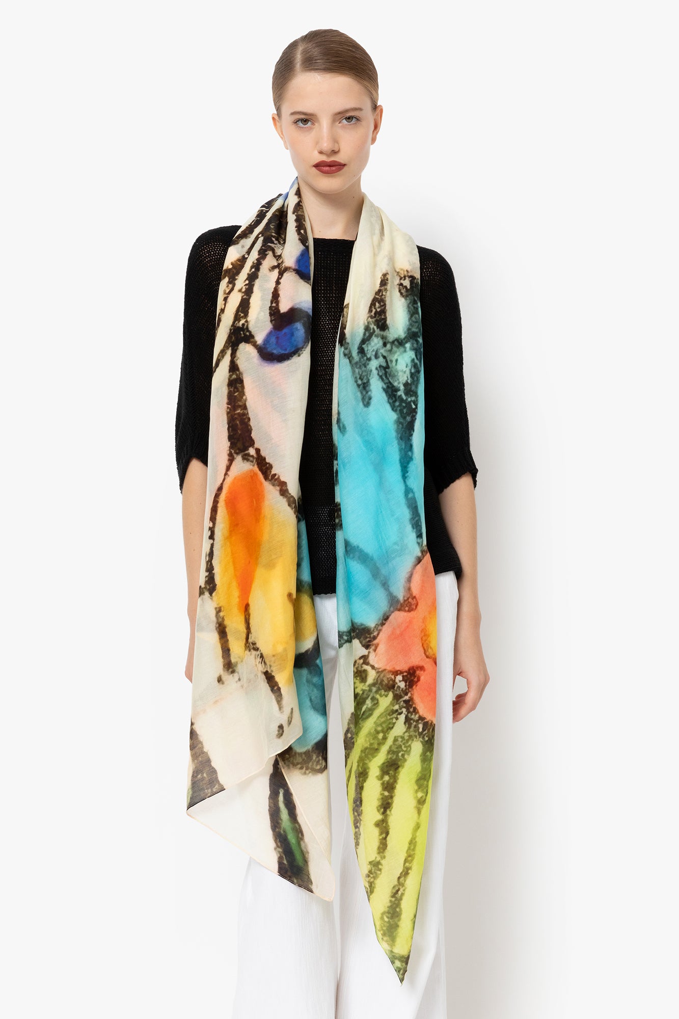 Talking Walls joy single face single face rectangular scarf syramik rectangle