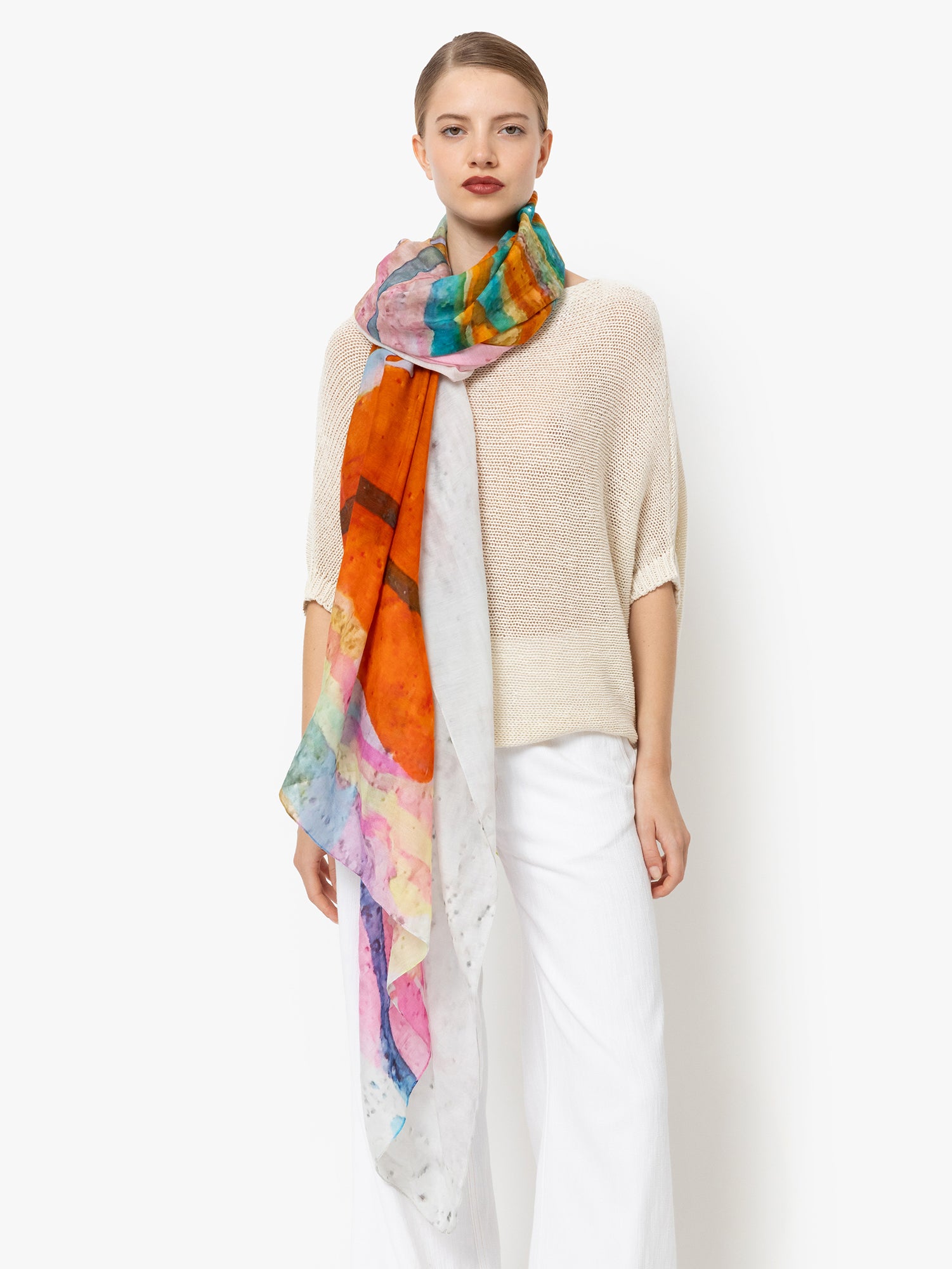 Talking Walls joy single face single face rectangular scarf tears of joy rectangle