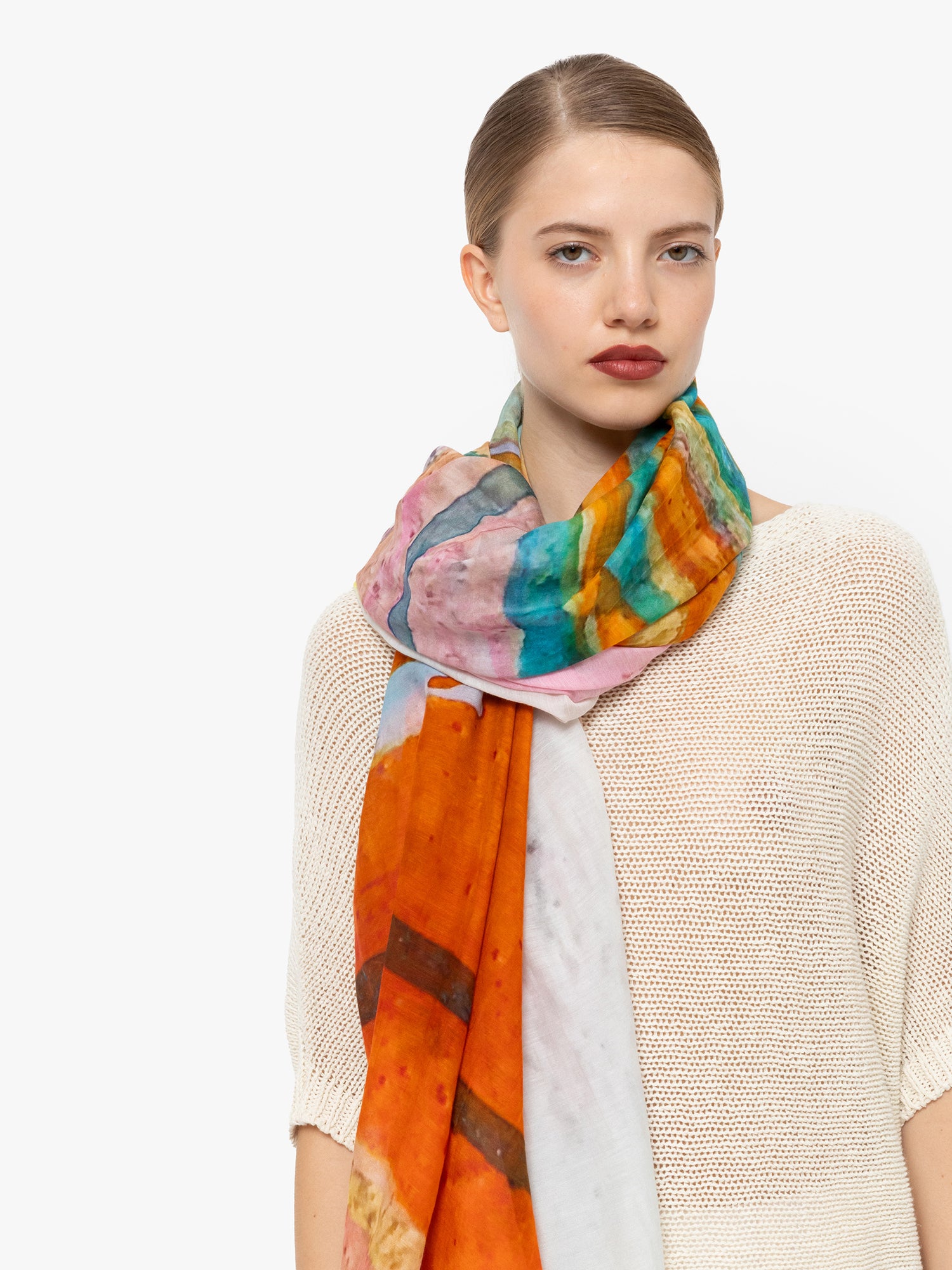 Talking Walls joy single face single face rectangular scarf tears of joy rectangle